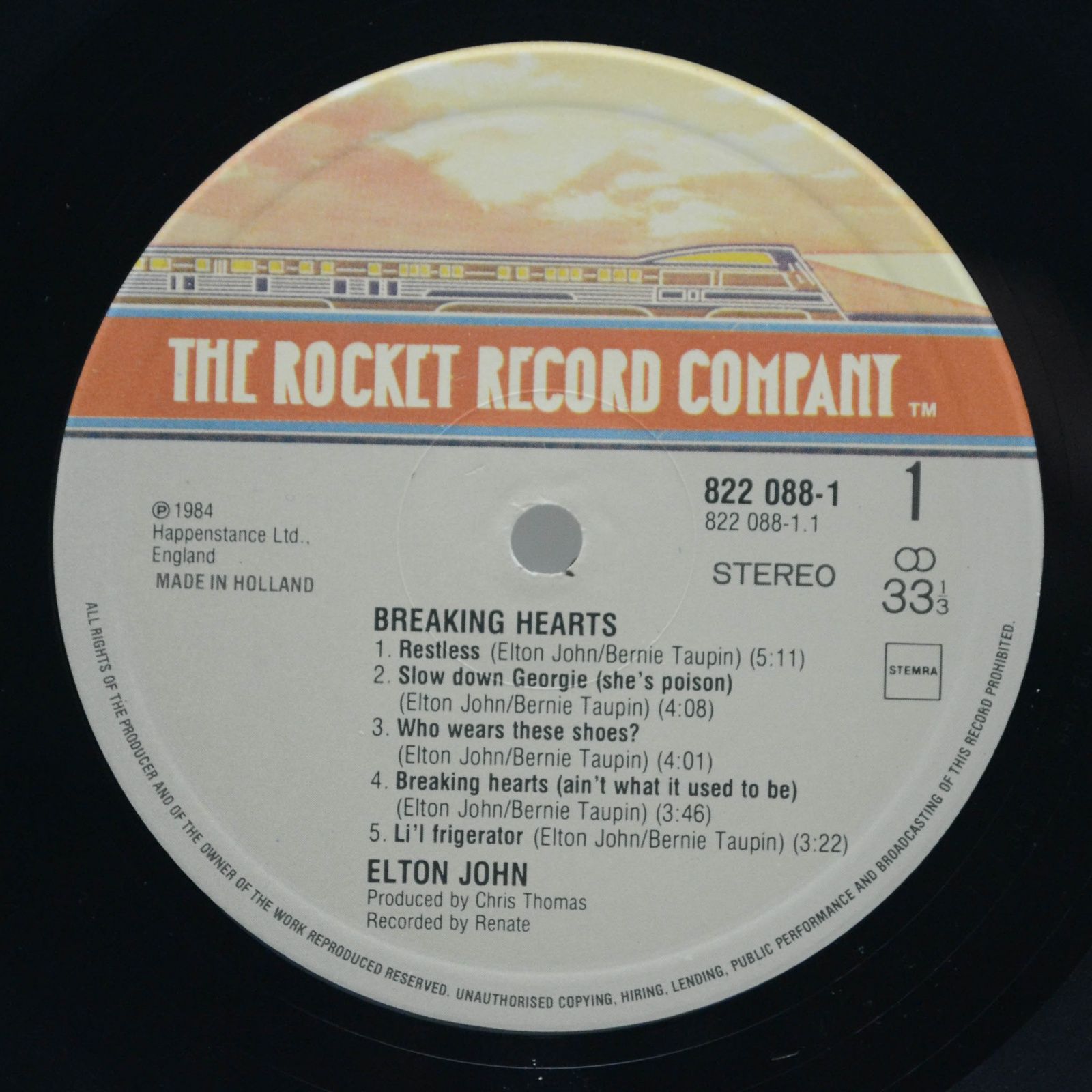 Elton John — Breaking Hearts, 1984