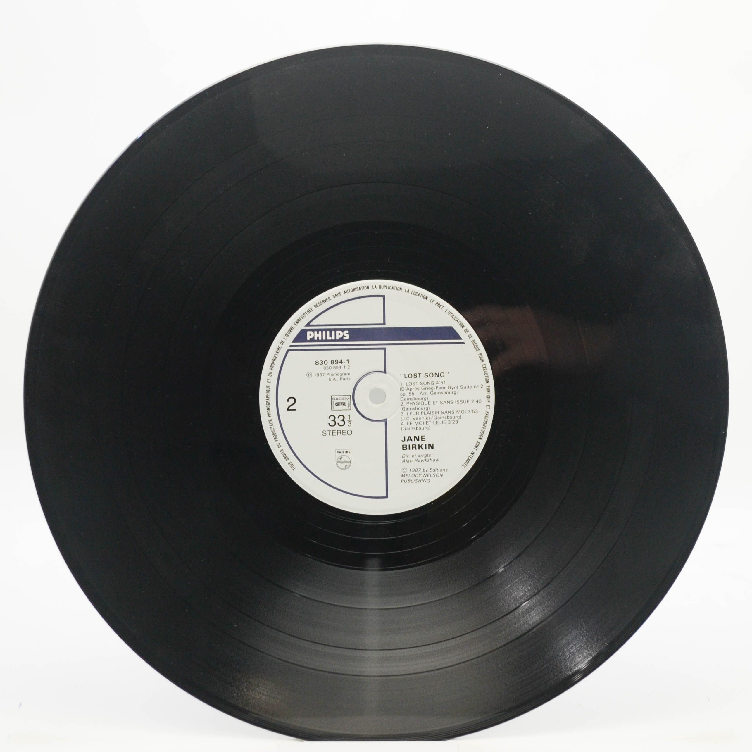 Jane Birkin — Lost Song (1-st, France), 1987