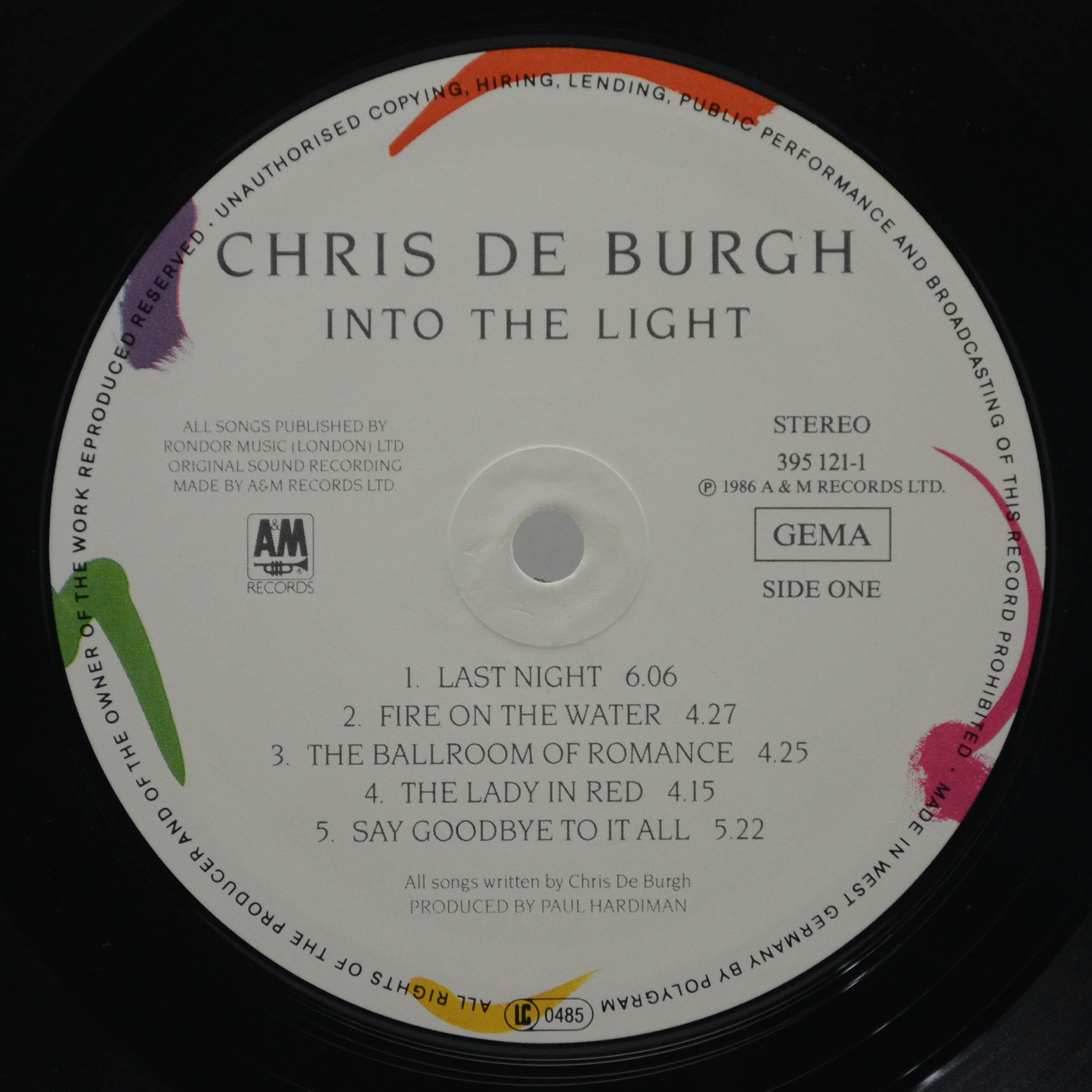 Chris de Burgh — Into The Light, 1986