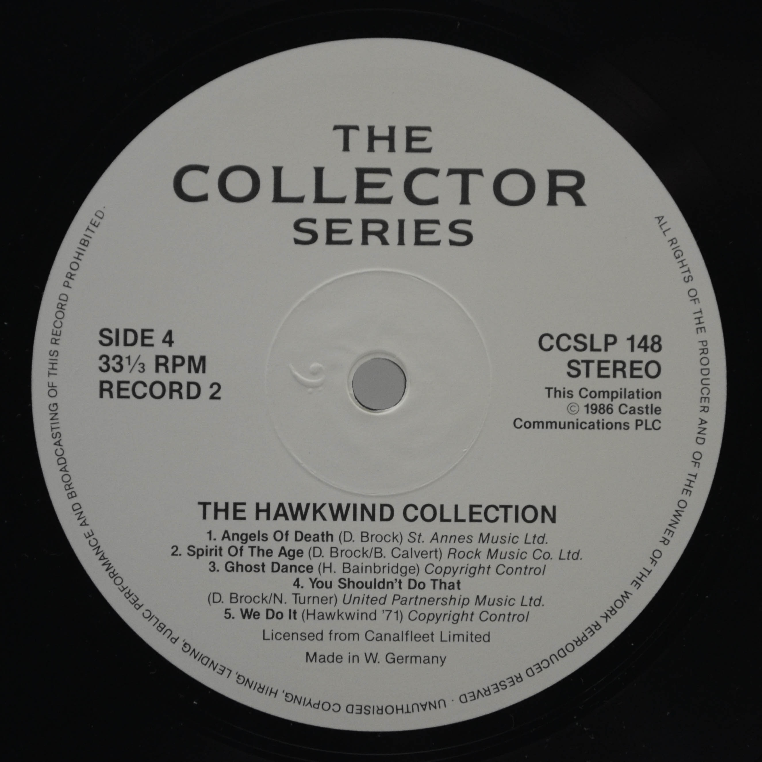 Hawkwind — The Hawkwind Collection (2LP, UK), 1986