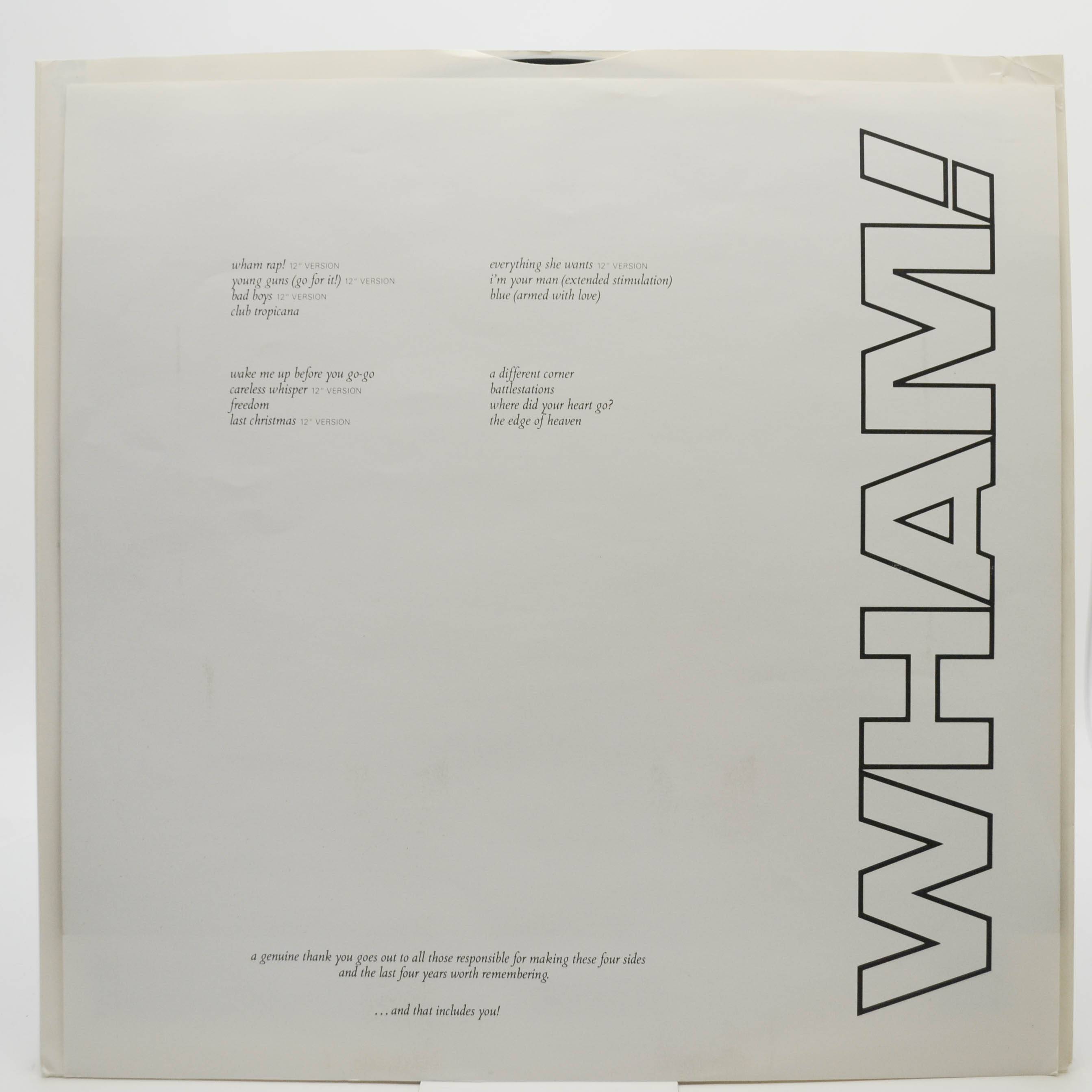 Wham! — The Final (2LP), 1986