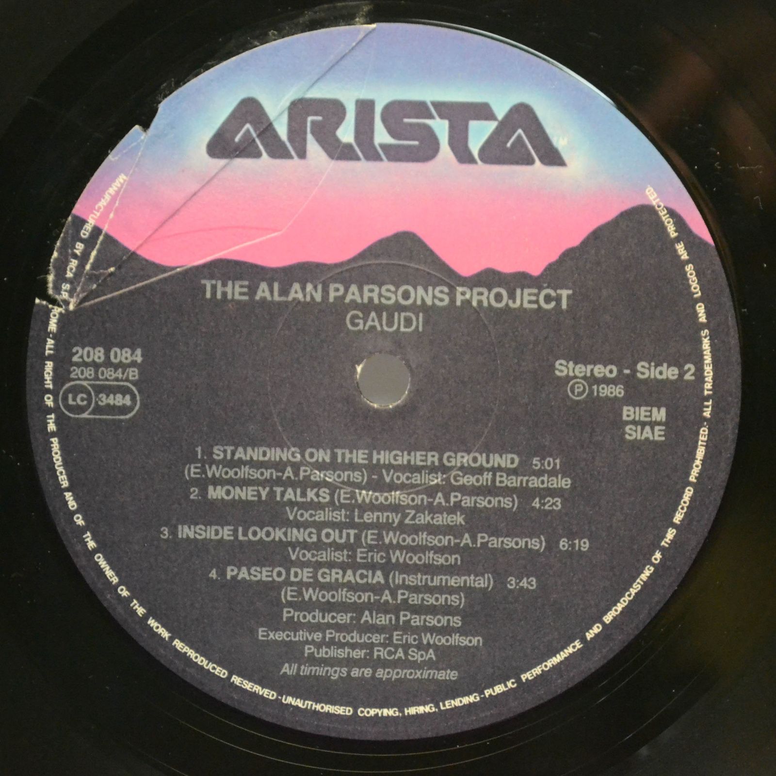 The Alan Parsons Project — Gaudi, 1987