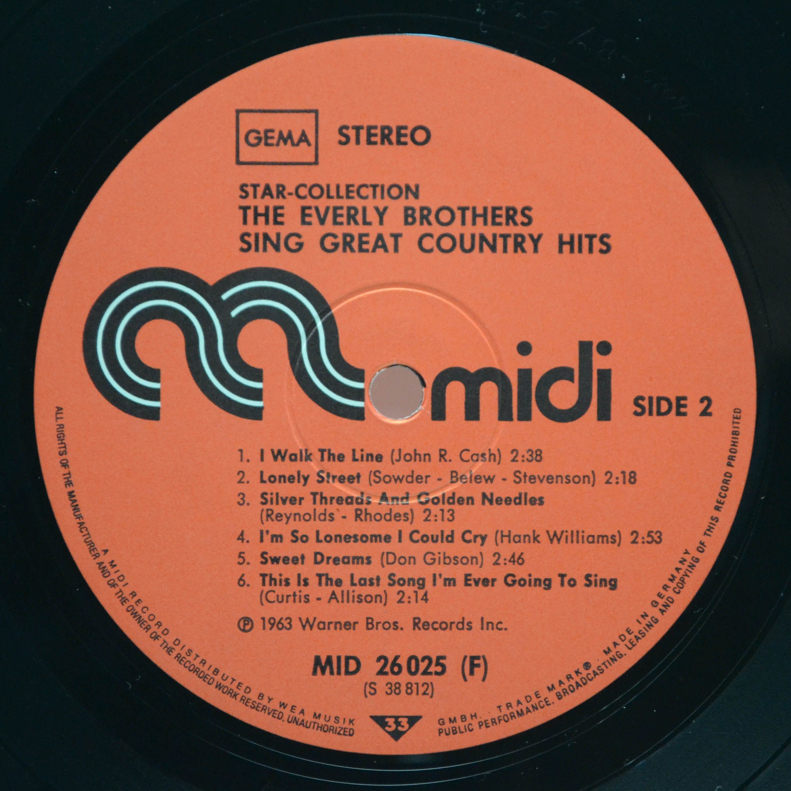 Everly Brothers — Sing Great Country Hits, 1975