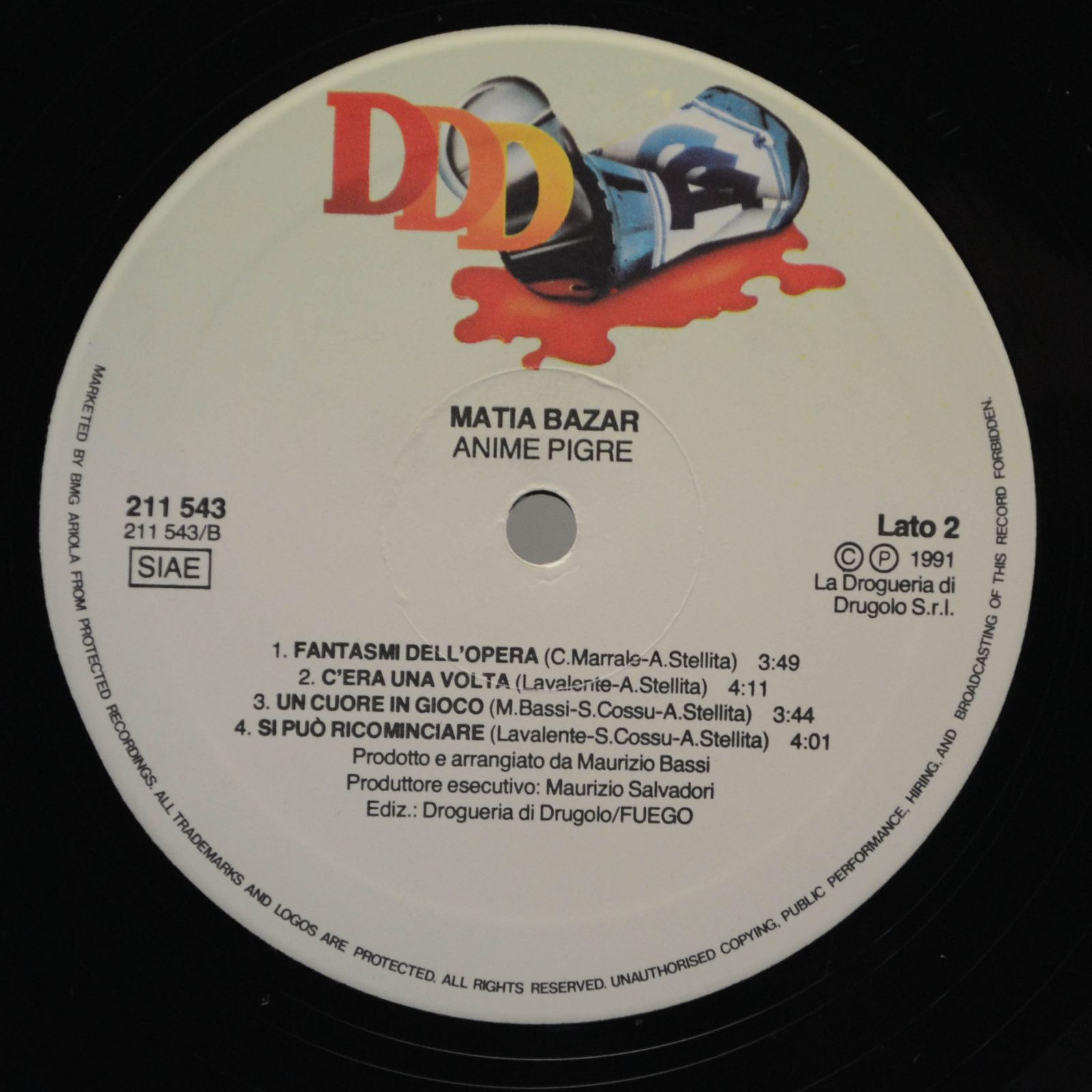 Matia Bazar — Anime Pigre (1-st, Italy), 1991
