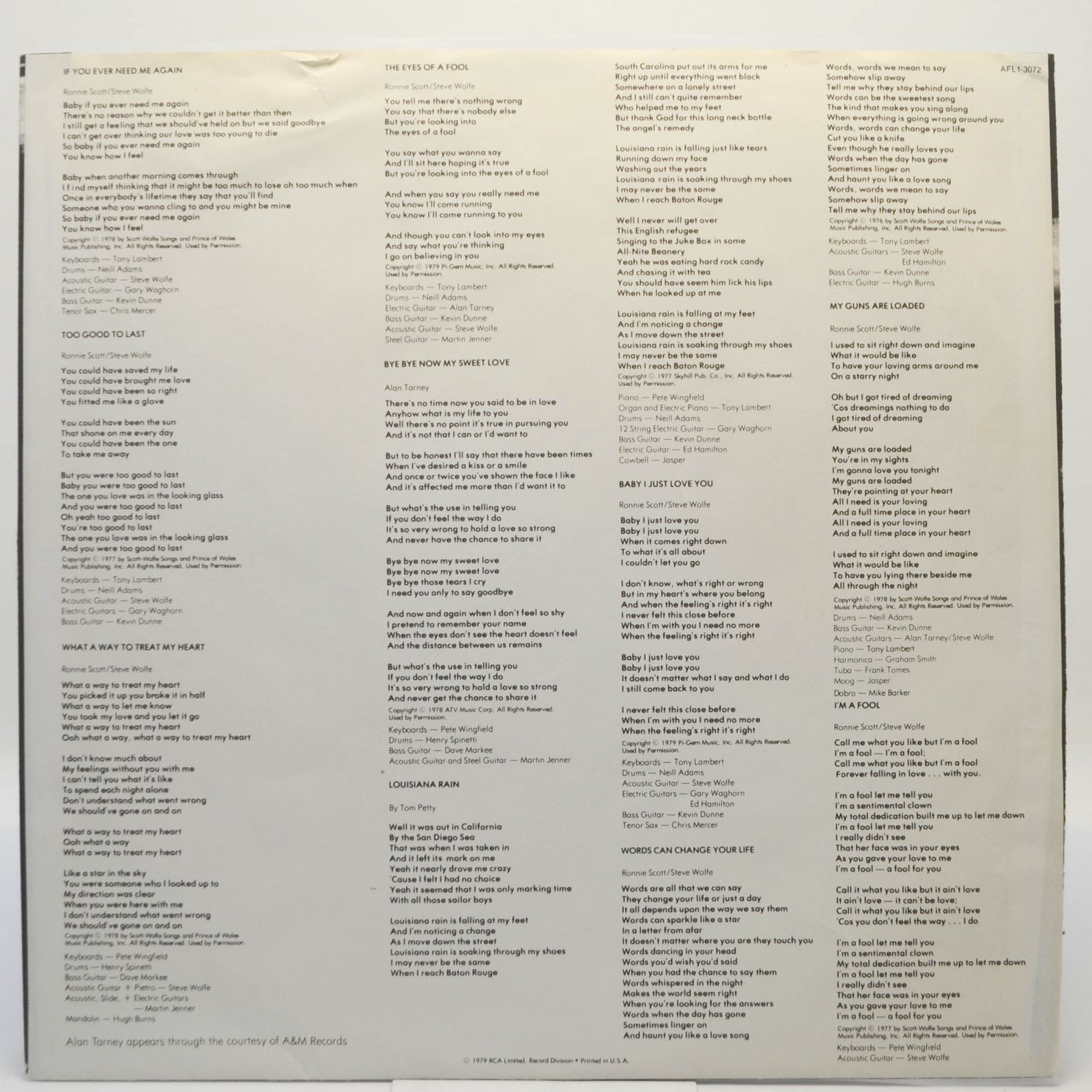 Bonnie Tyler — Diamond Cut (USA), 1979