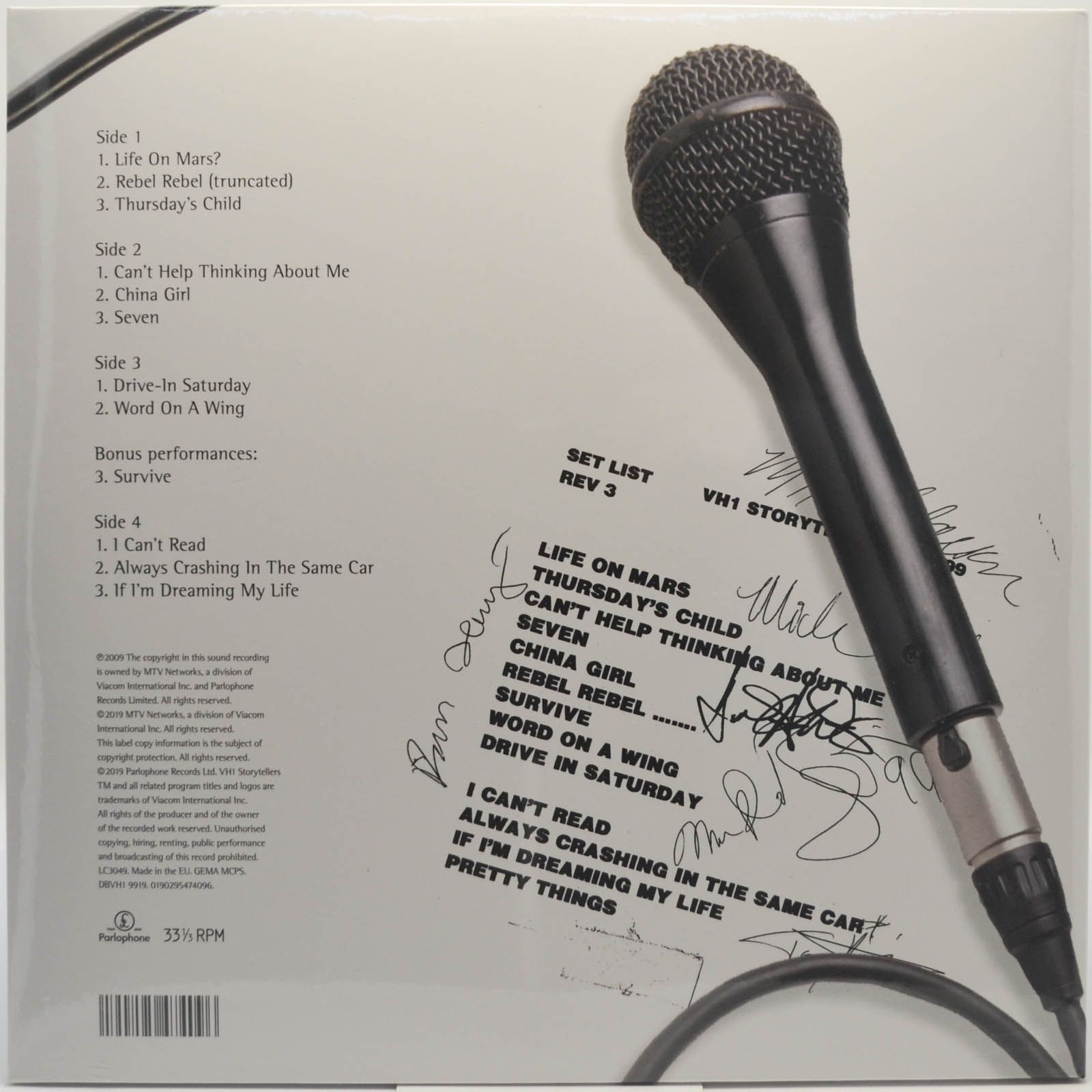 David Bowie — VH1 Storytellers (2LP), 2009