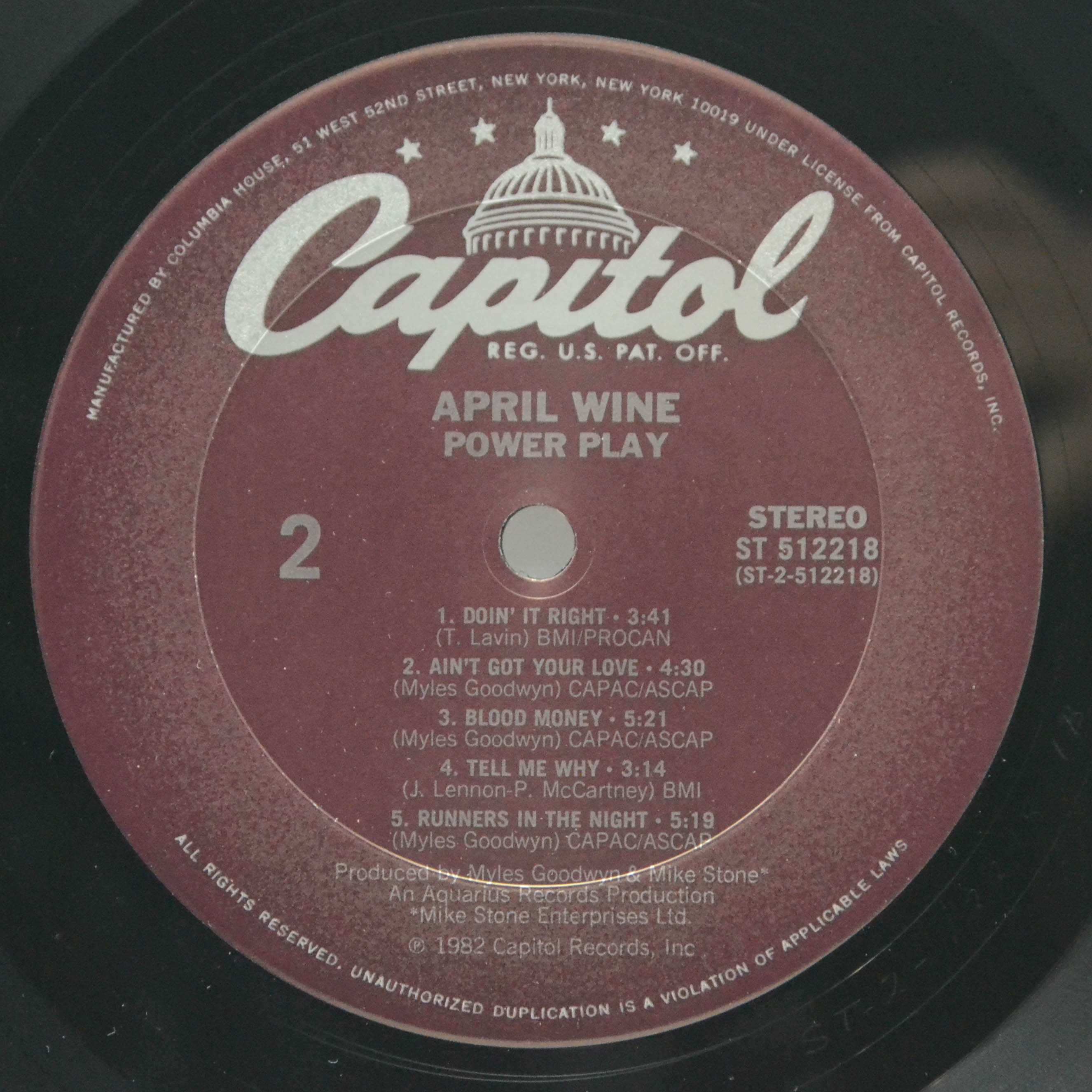 April Wine — Power Play (USA), 1982