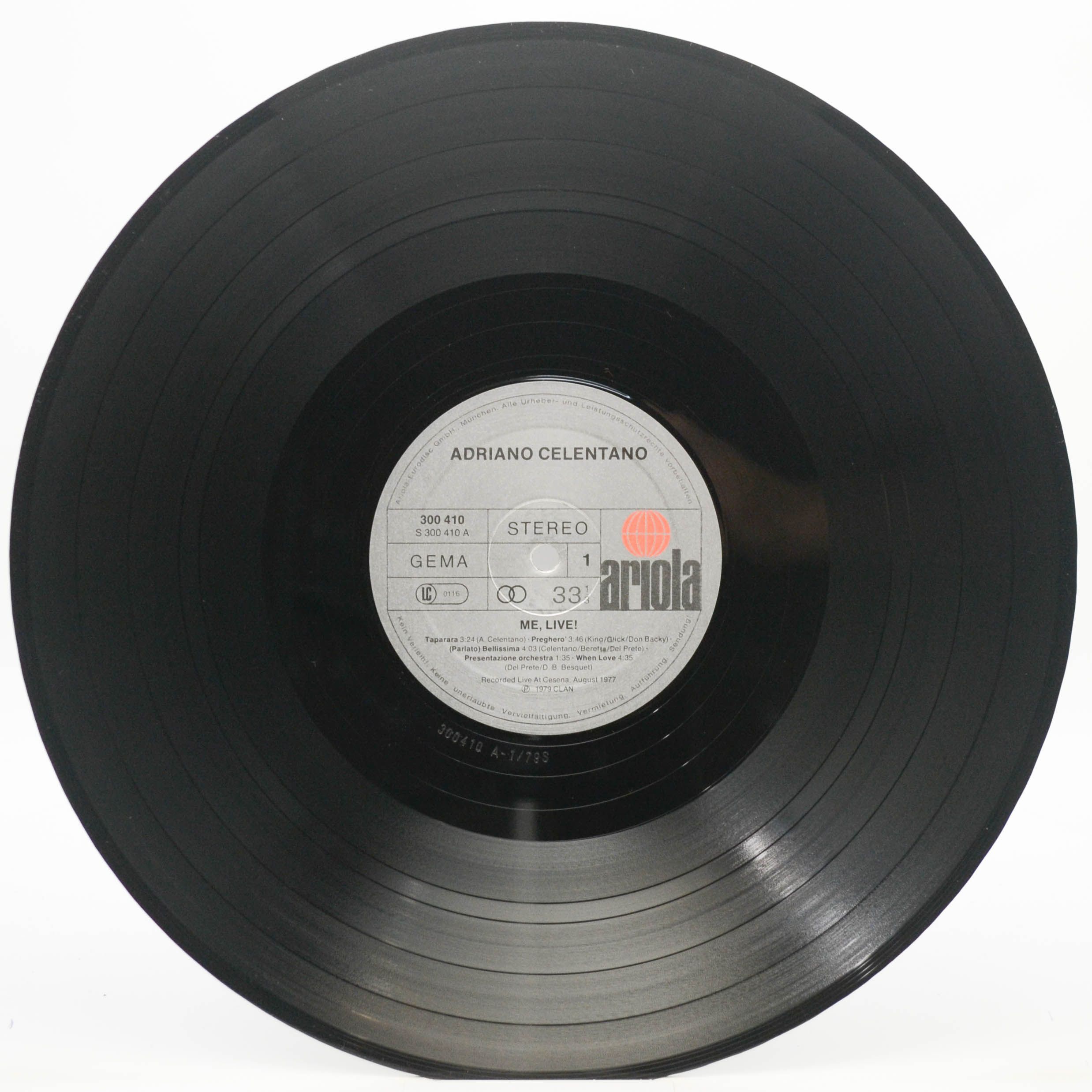 Adriano Celentano — Me, Live (2LP), 1979