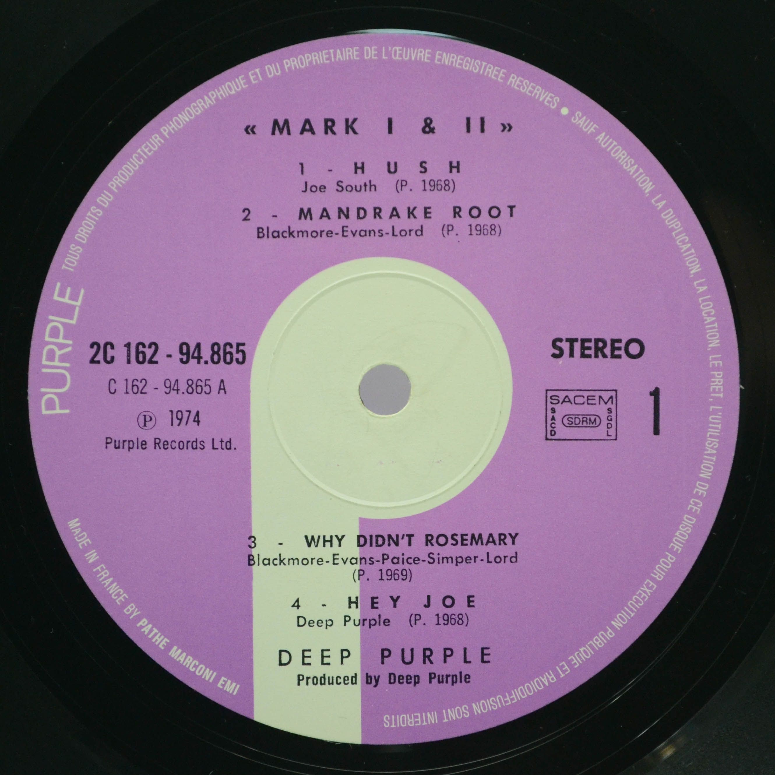 Deep Purple — Mark I & II (2LP), 1973