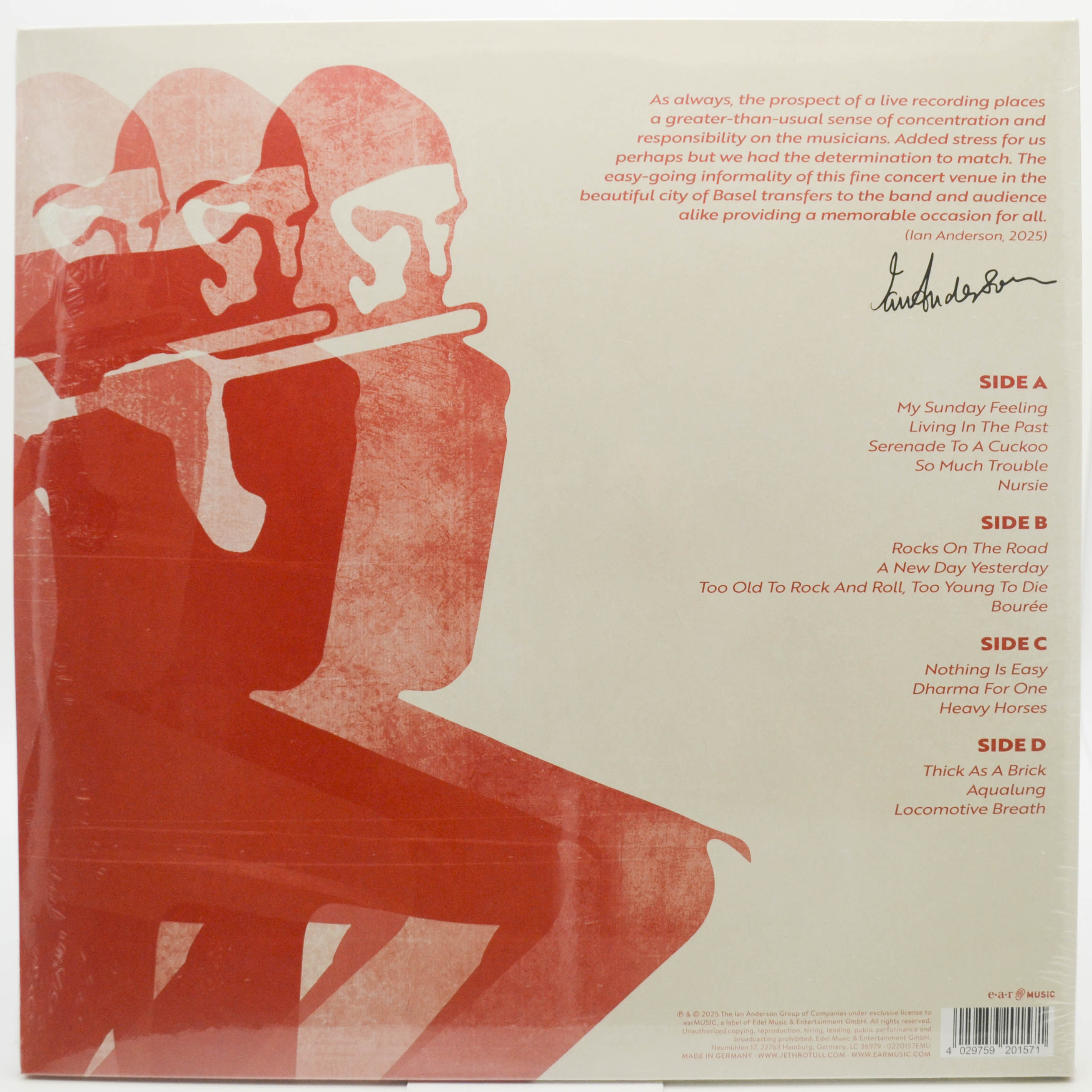 Jethro Tull — Live From Baloise Session (2LP), 2009