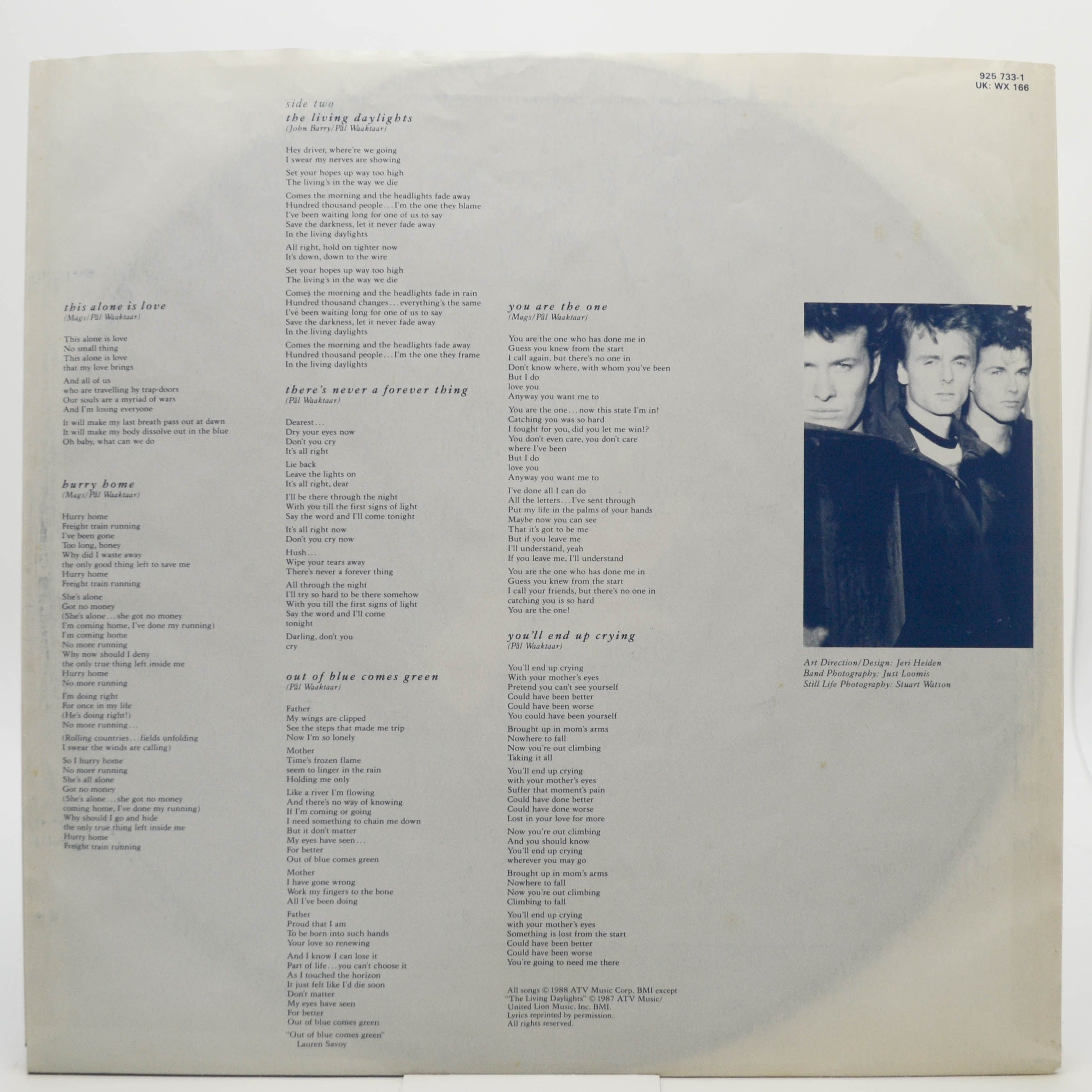 a-ha — Stay On These Roads, 1988