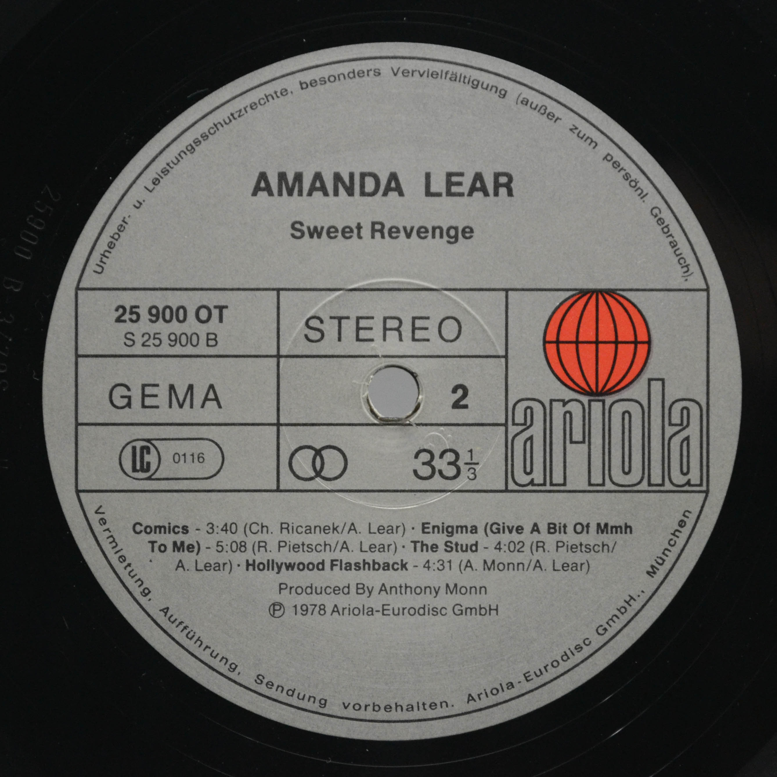 Amanda Lear — Sweet Revenge (poster), 1978