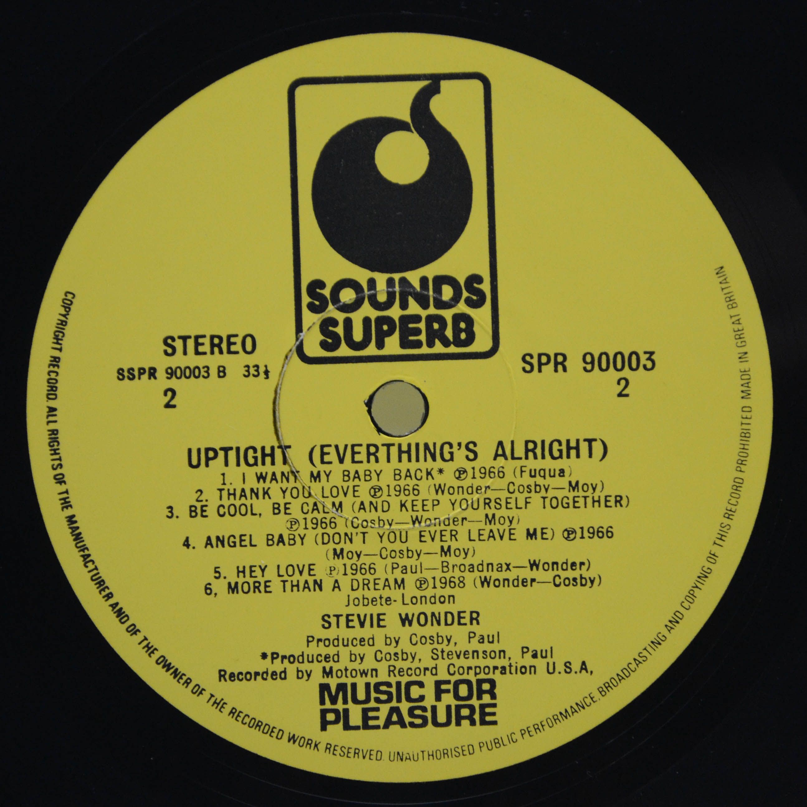 Stevie Wonder — Uptight (Everything's Alright) (UK), 1973