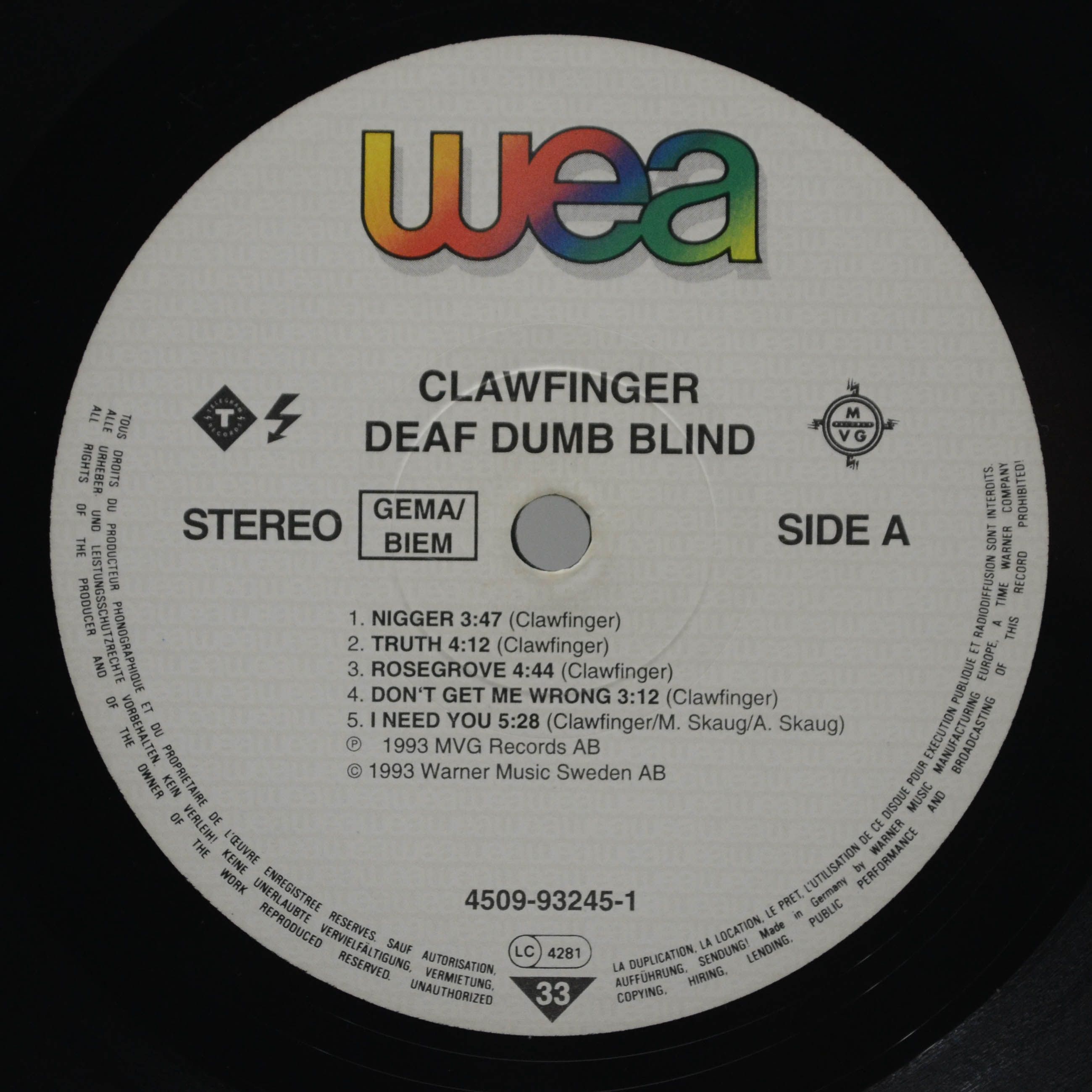 Clawfinger — Deaf Dumb Blind, 1993
