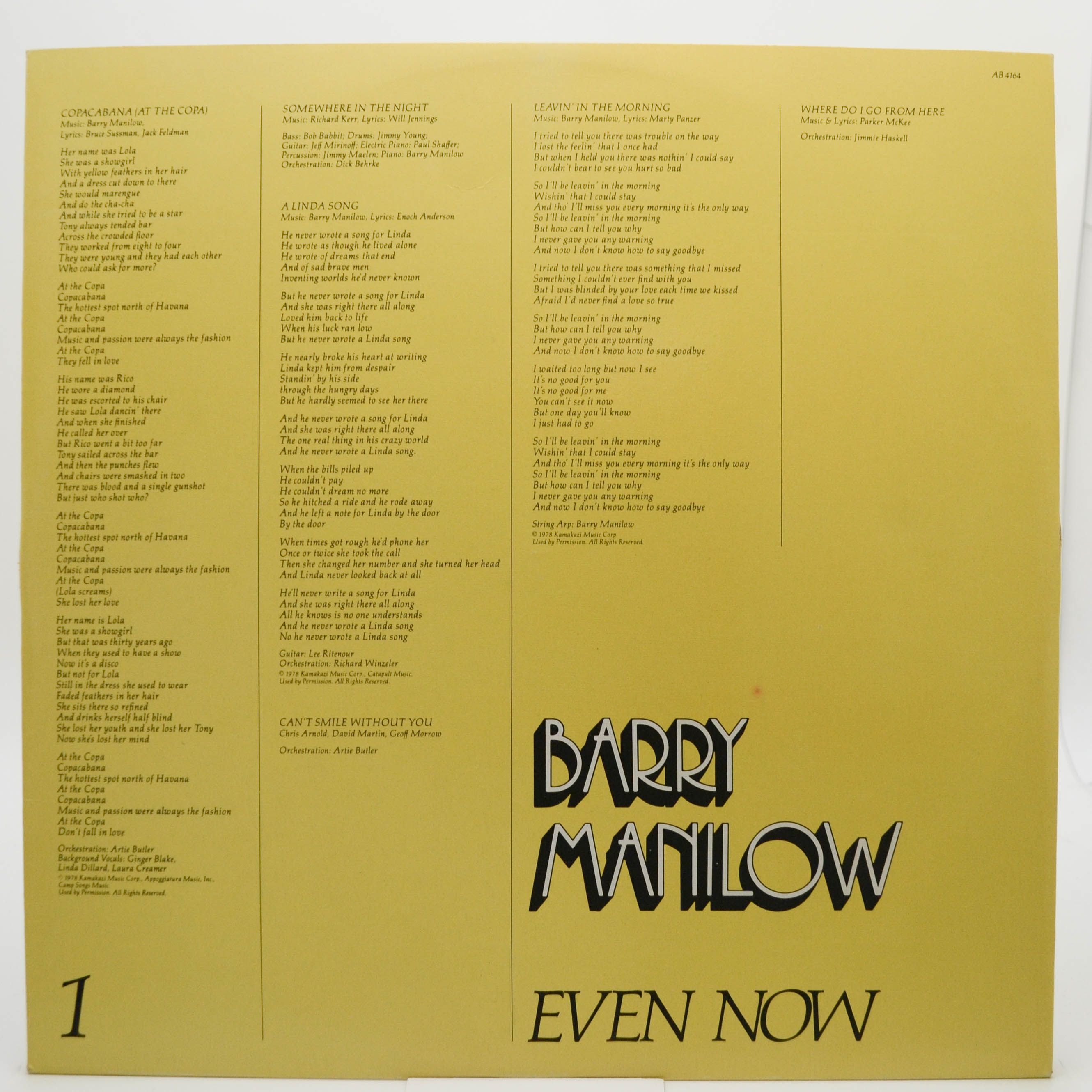 Barry Manilow — Even Now, 1978