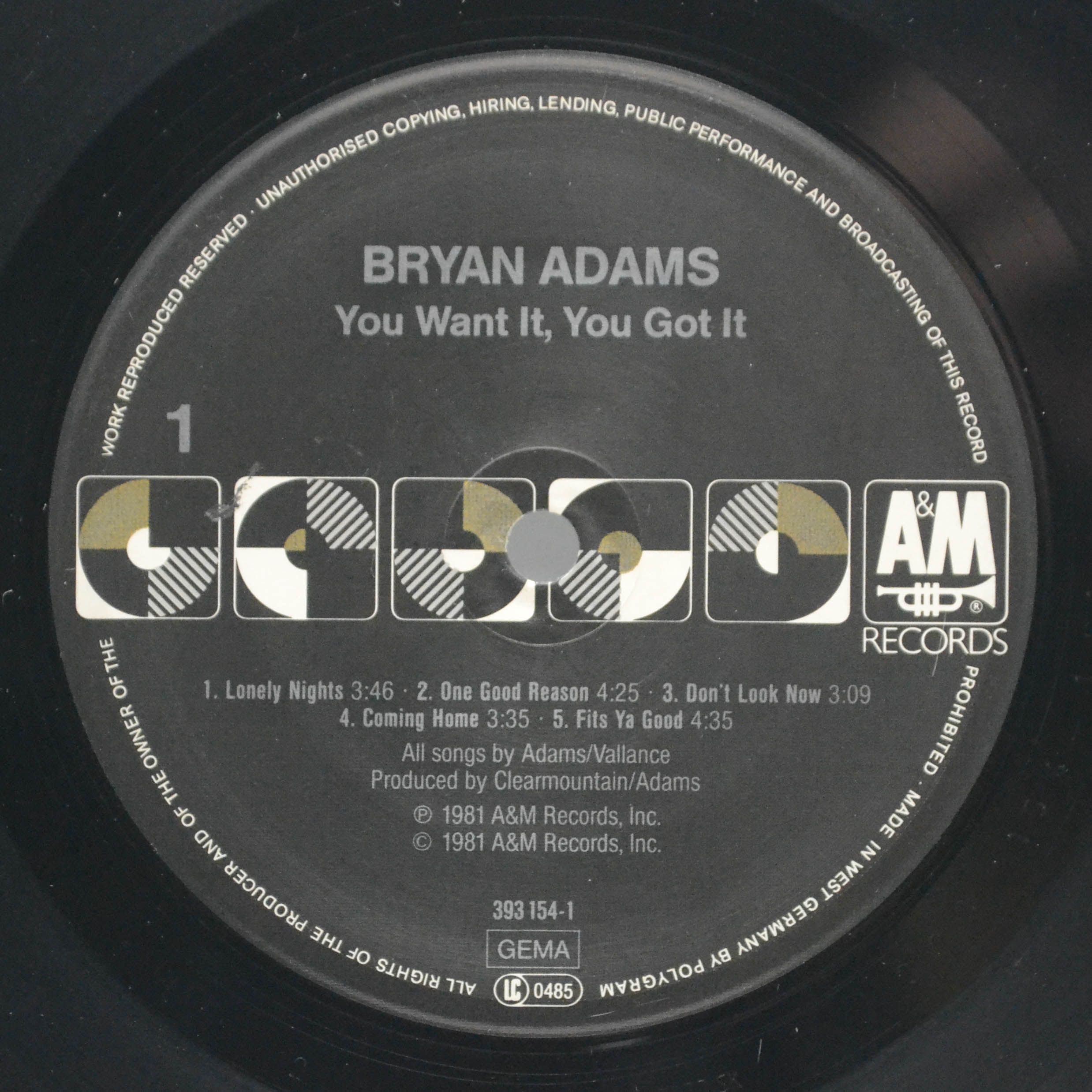 Bryan Adams — You Want It, You Got It, 1981