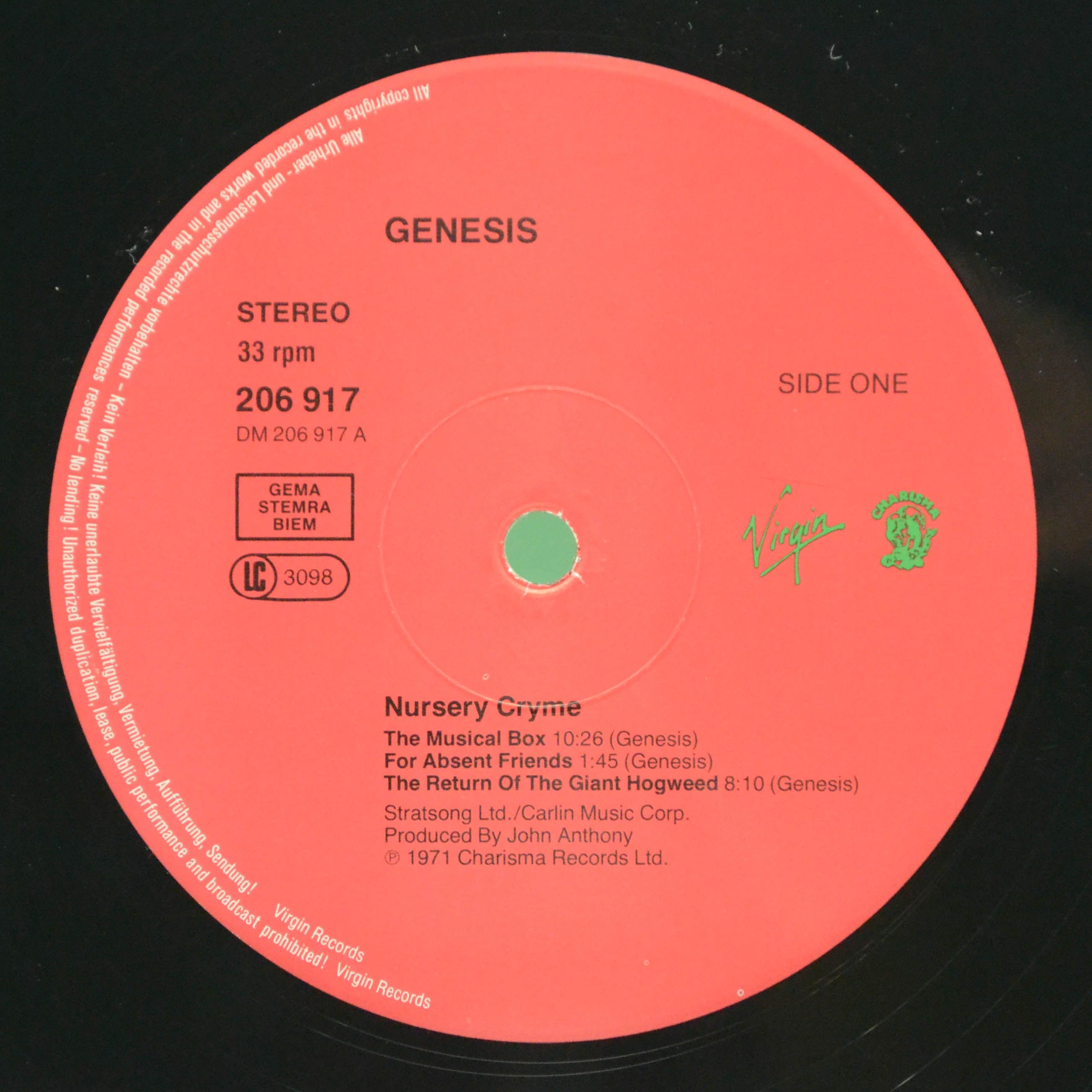 Genesis — Nursery Cryme, 1971