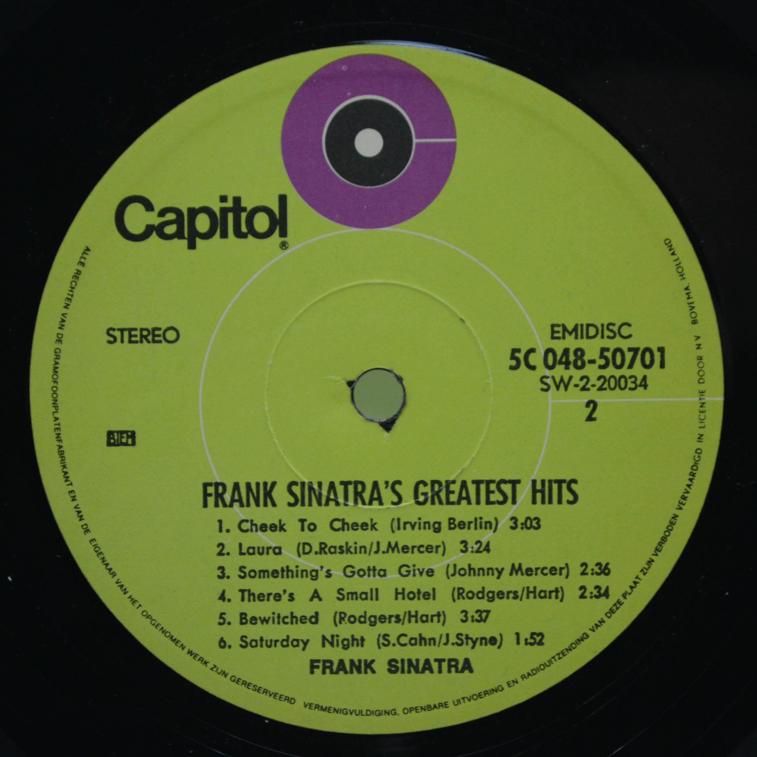 Frank Sinatra — Frank Sinatra's Greatest Hits, 1970
