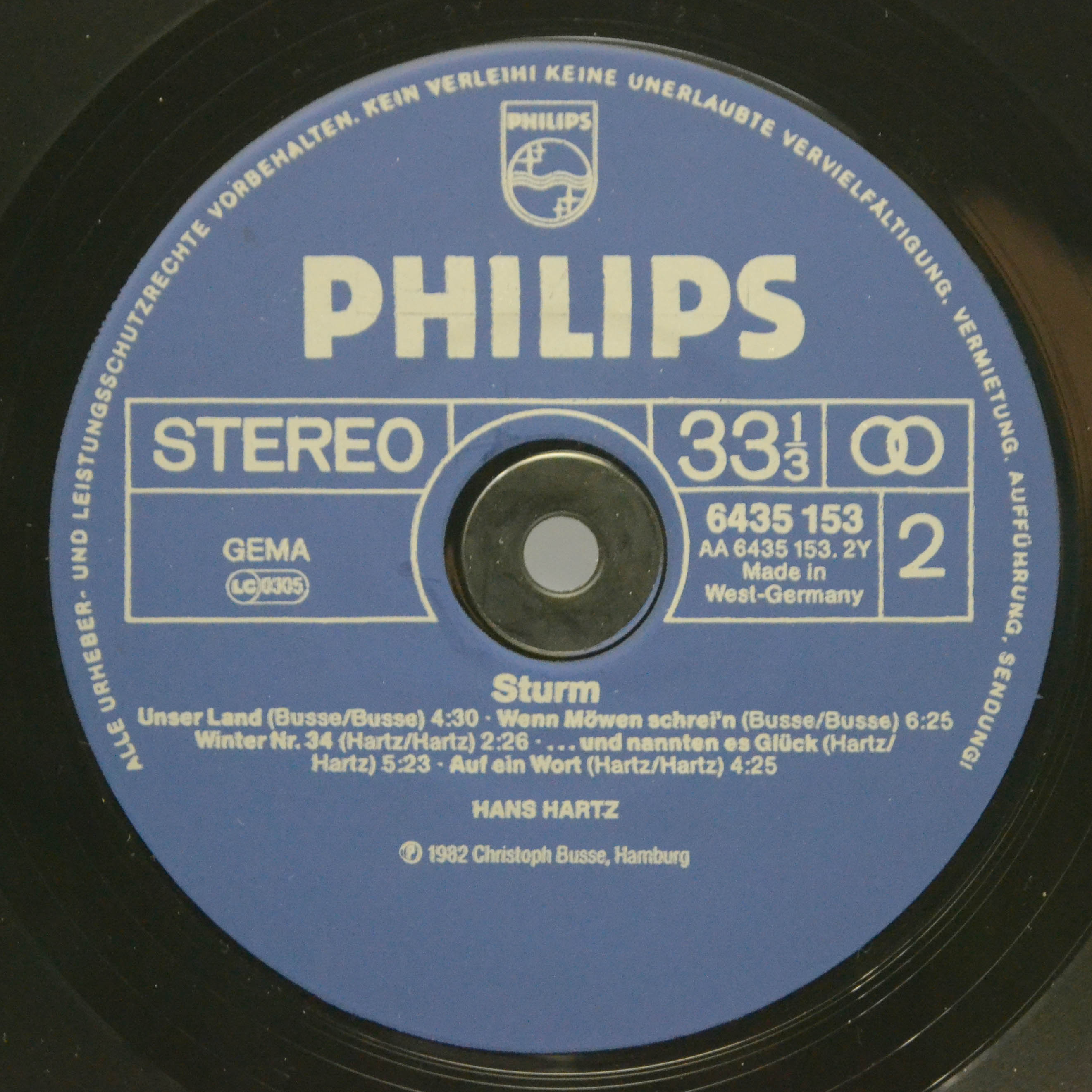 Hans Hartz — Sturm!, 1982