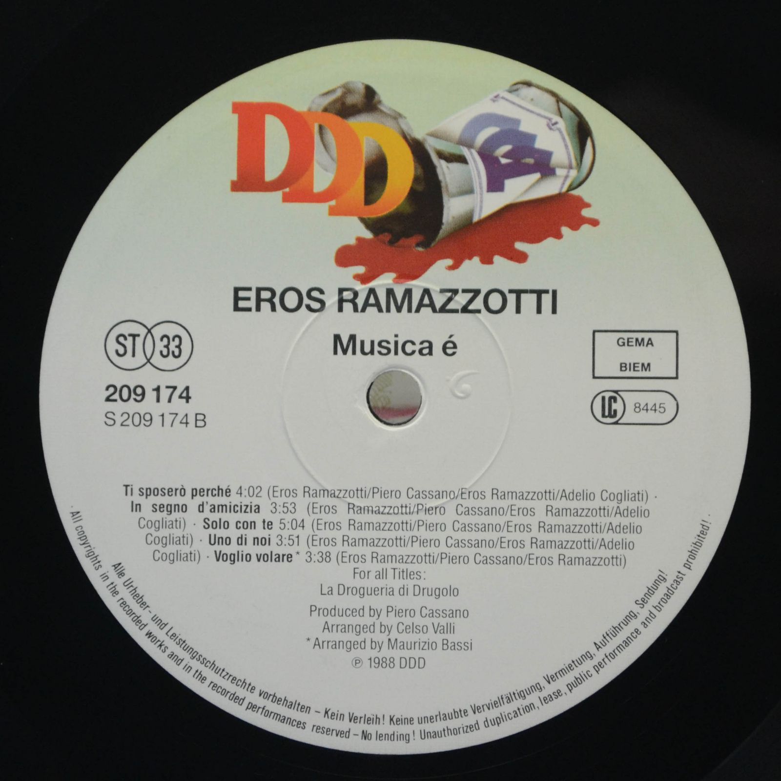 Eros Ramazzotti — Musica È, 1988
