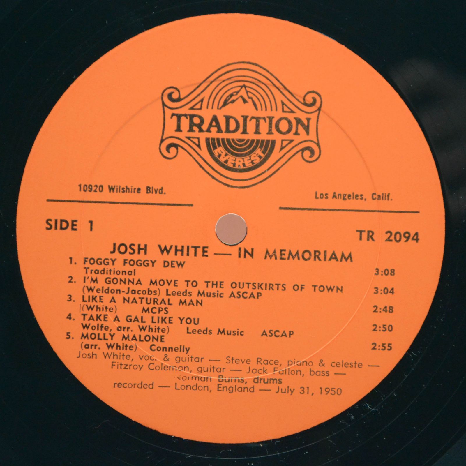 Josh White — In Memoriam (USA), 1970