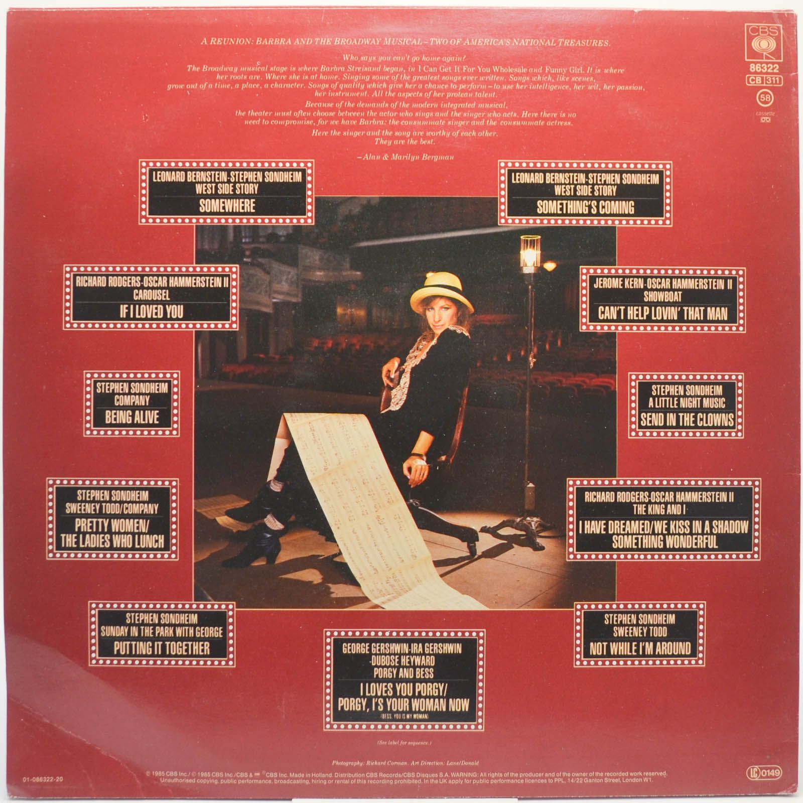 Barbra Streisand — The Broadway Album, 1985