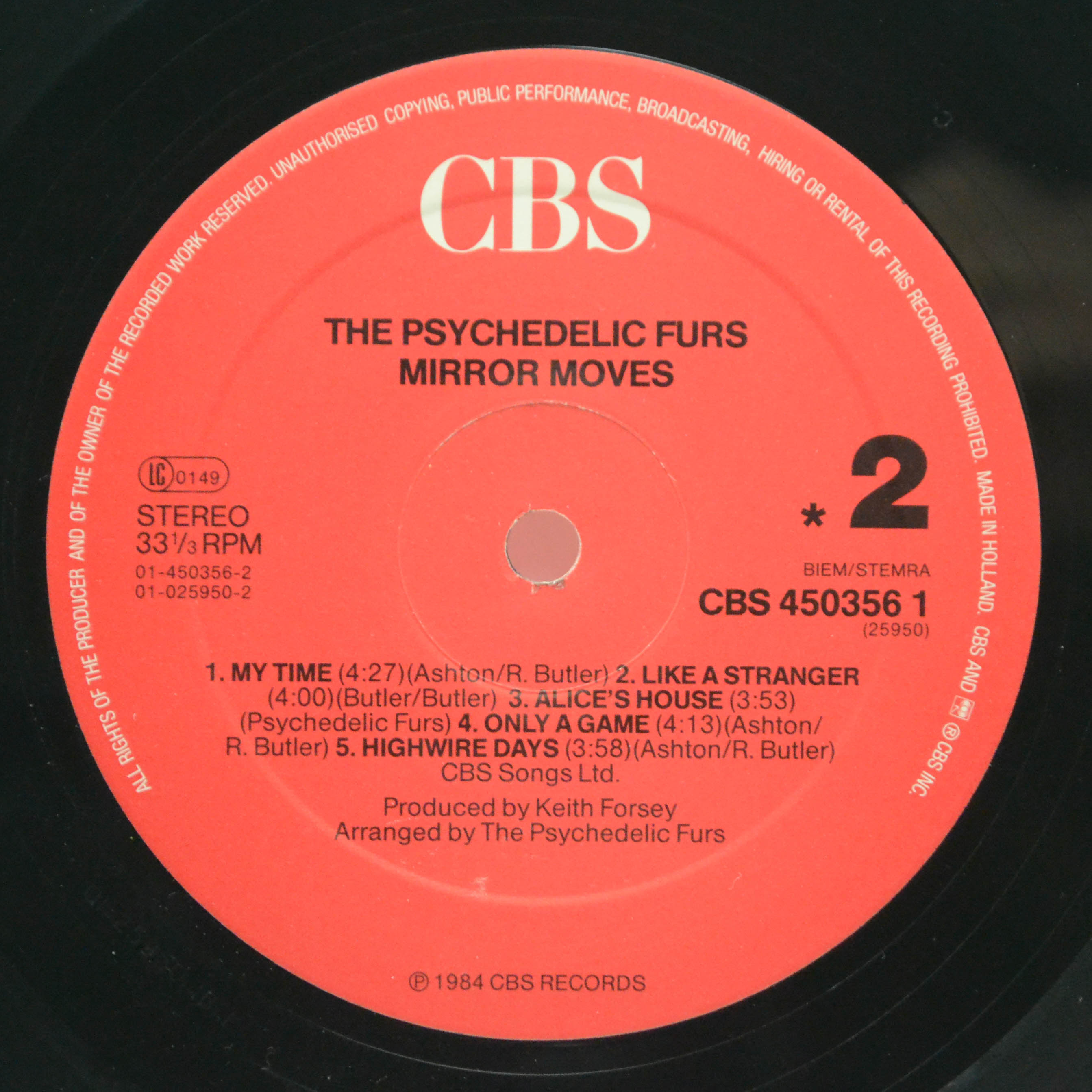 Psychedelic Furs — Mirror Moves, 1984