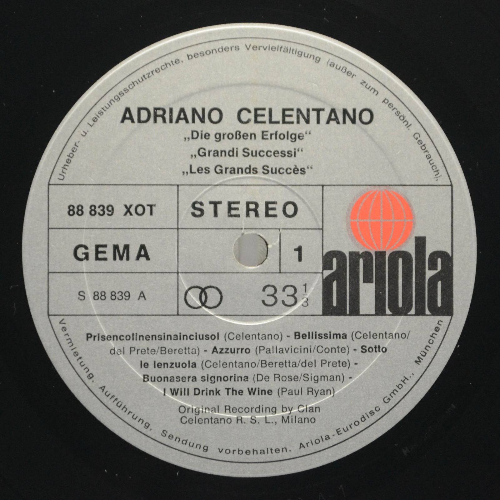 Adriano Celentano — Die Großen Erfolge, 1974