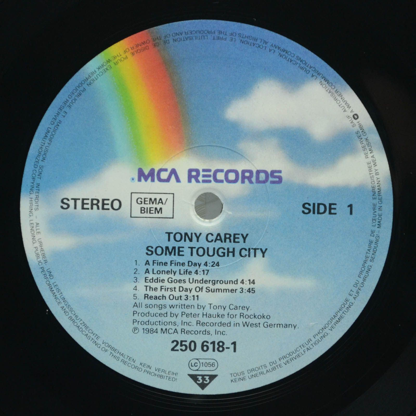 Tony Carey — Some Tough City, 1984
