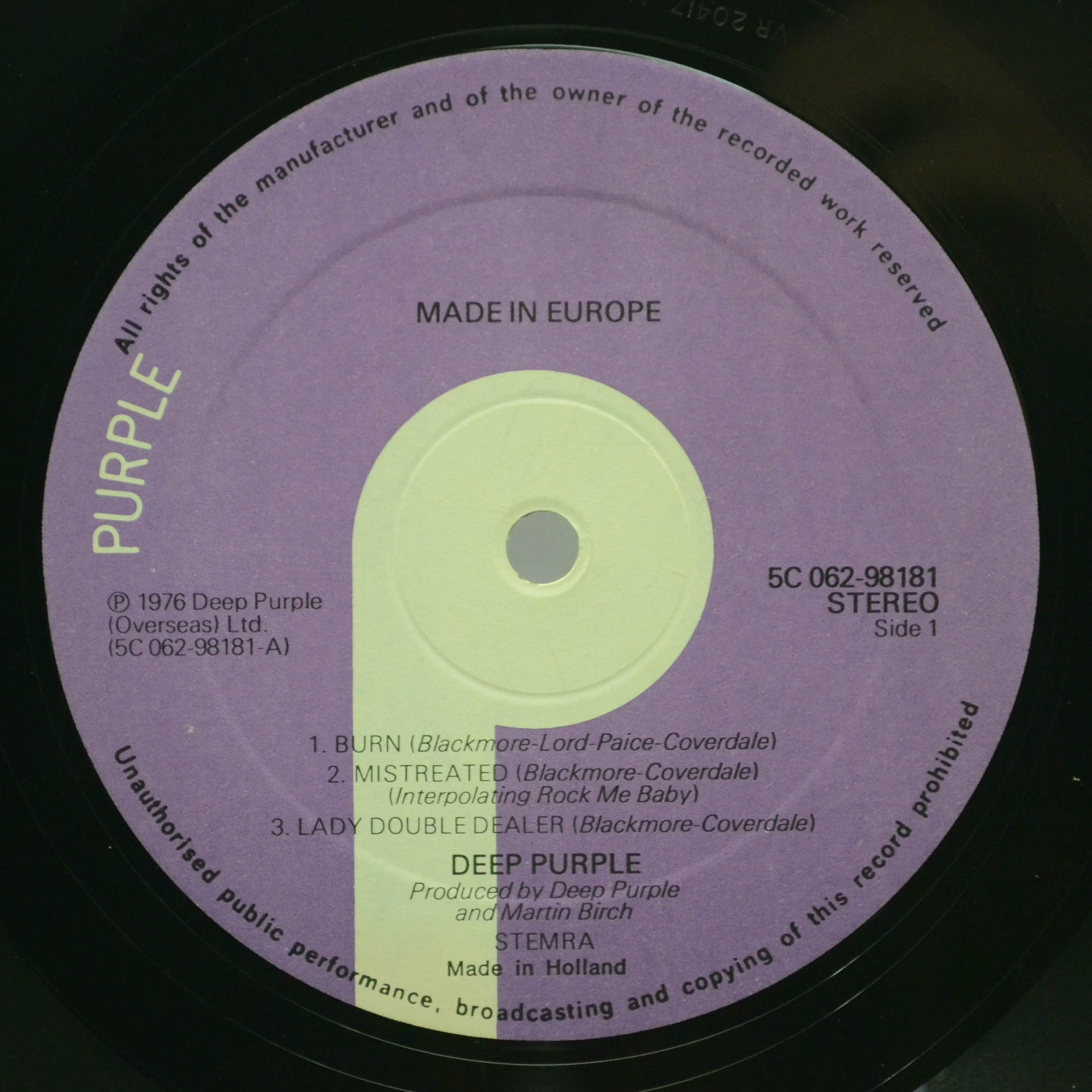 Deep Purple — Made In Europe, 1976