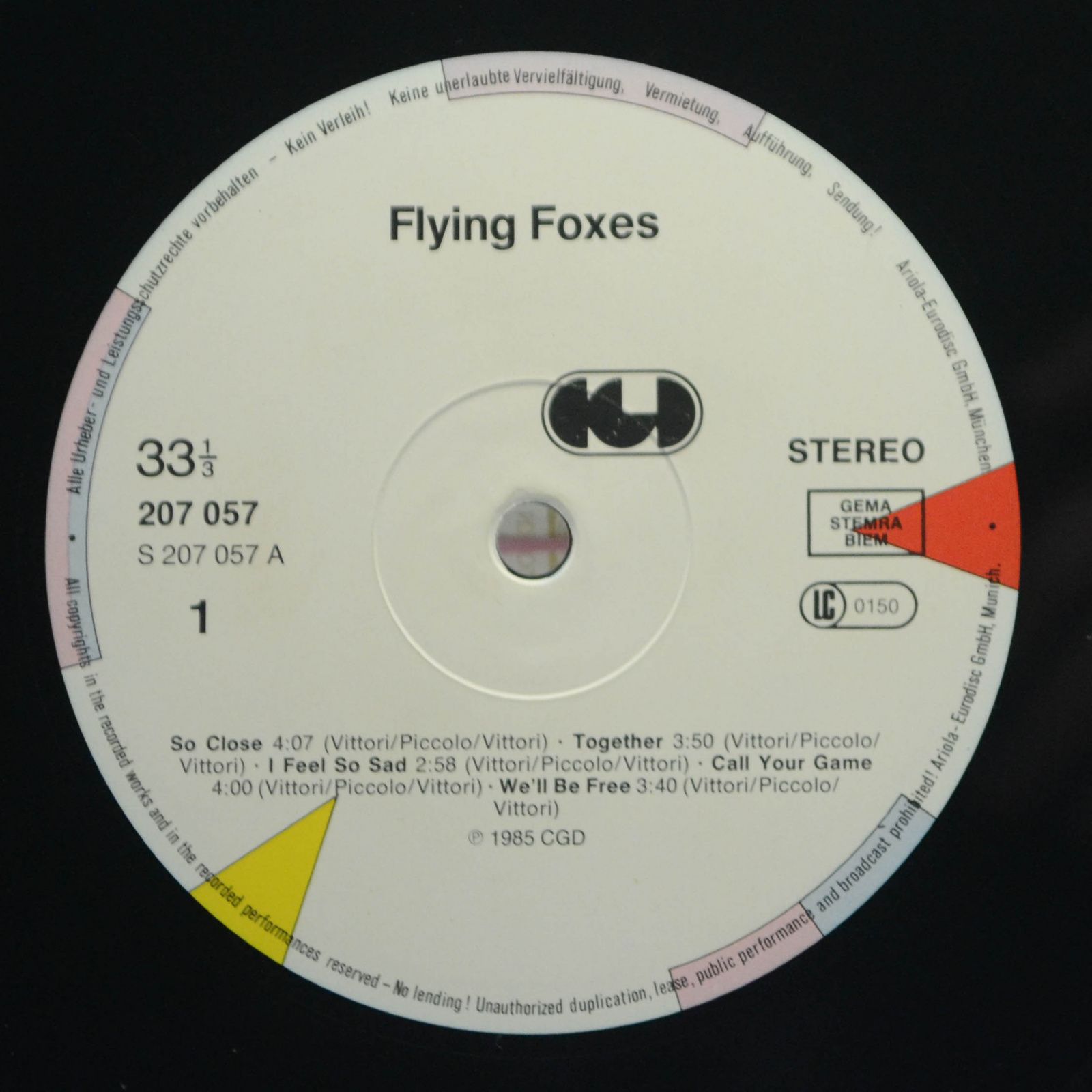 Flying Foxes — Flying Foxes, 1985