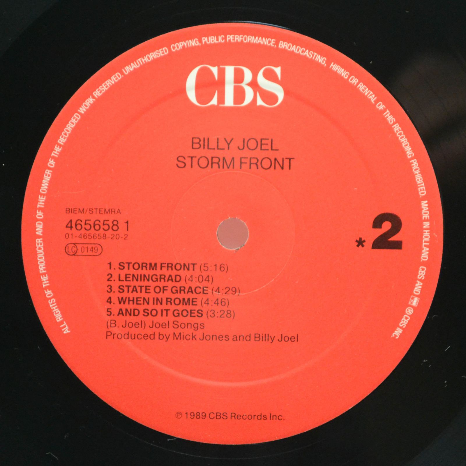 Billy Joel — Storm Front, 1989