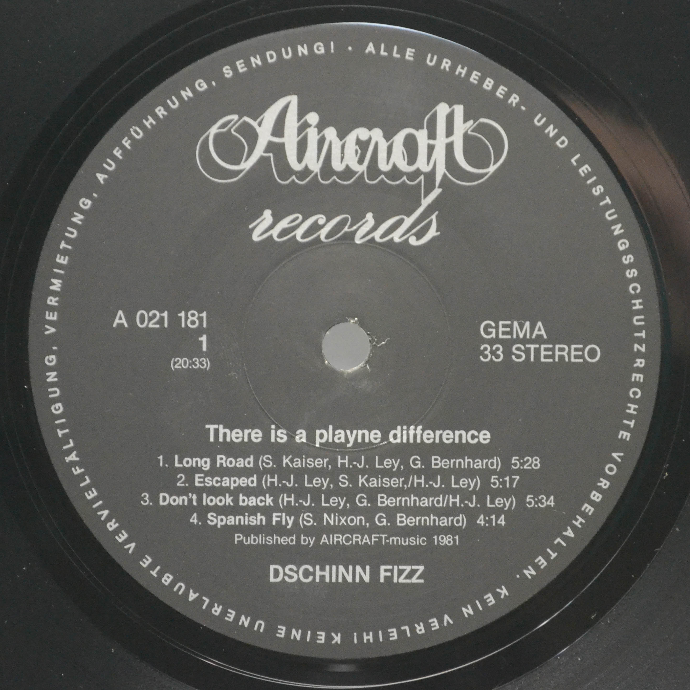 Dschinn Fizz — There Is A Playne Difference, 1981
