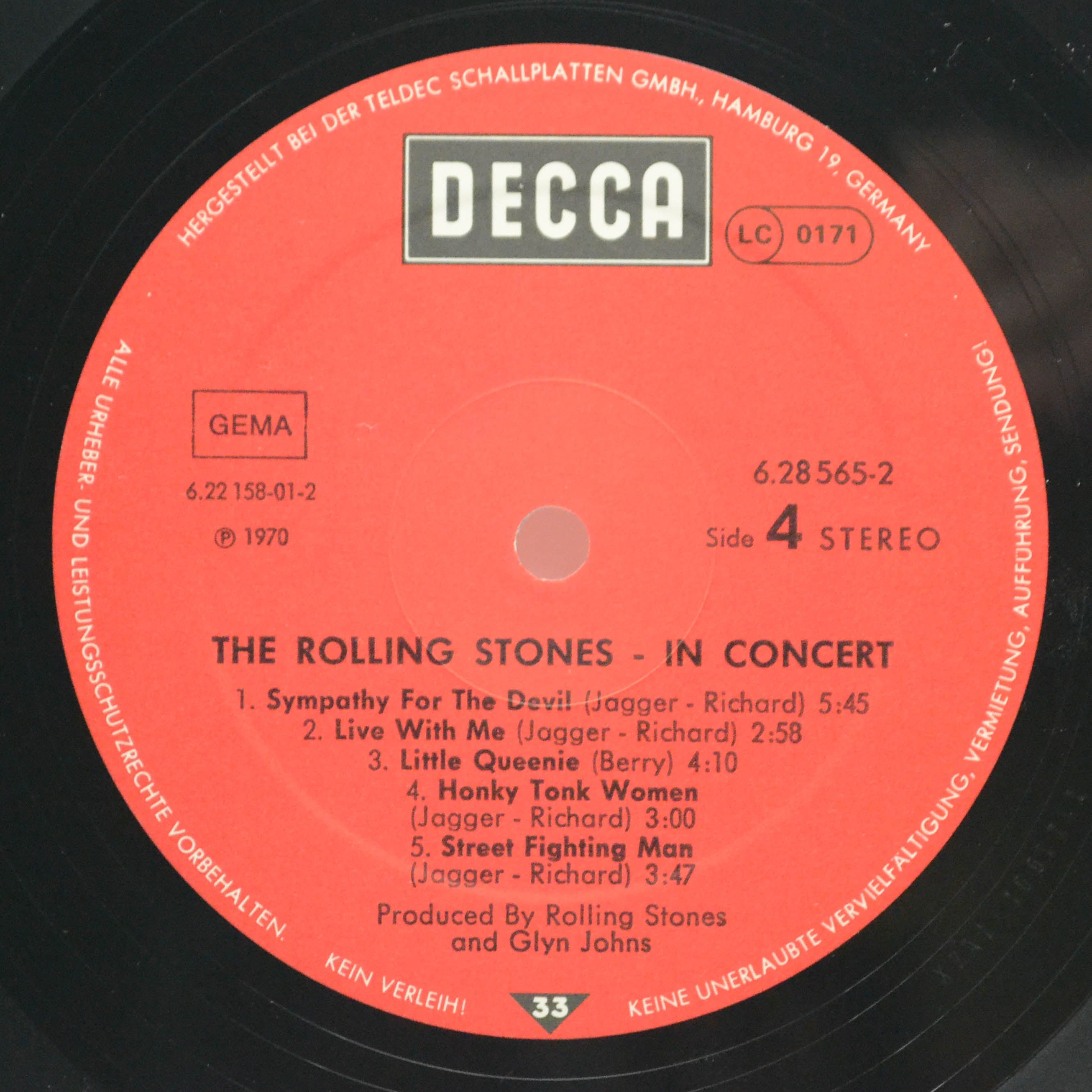 Rolling Stones — In Concert (2LP), 1981
