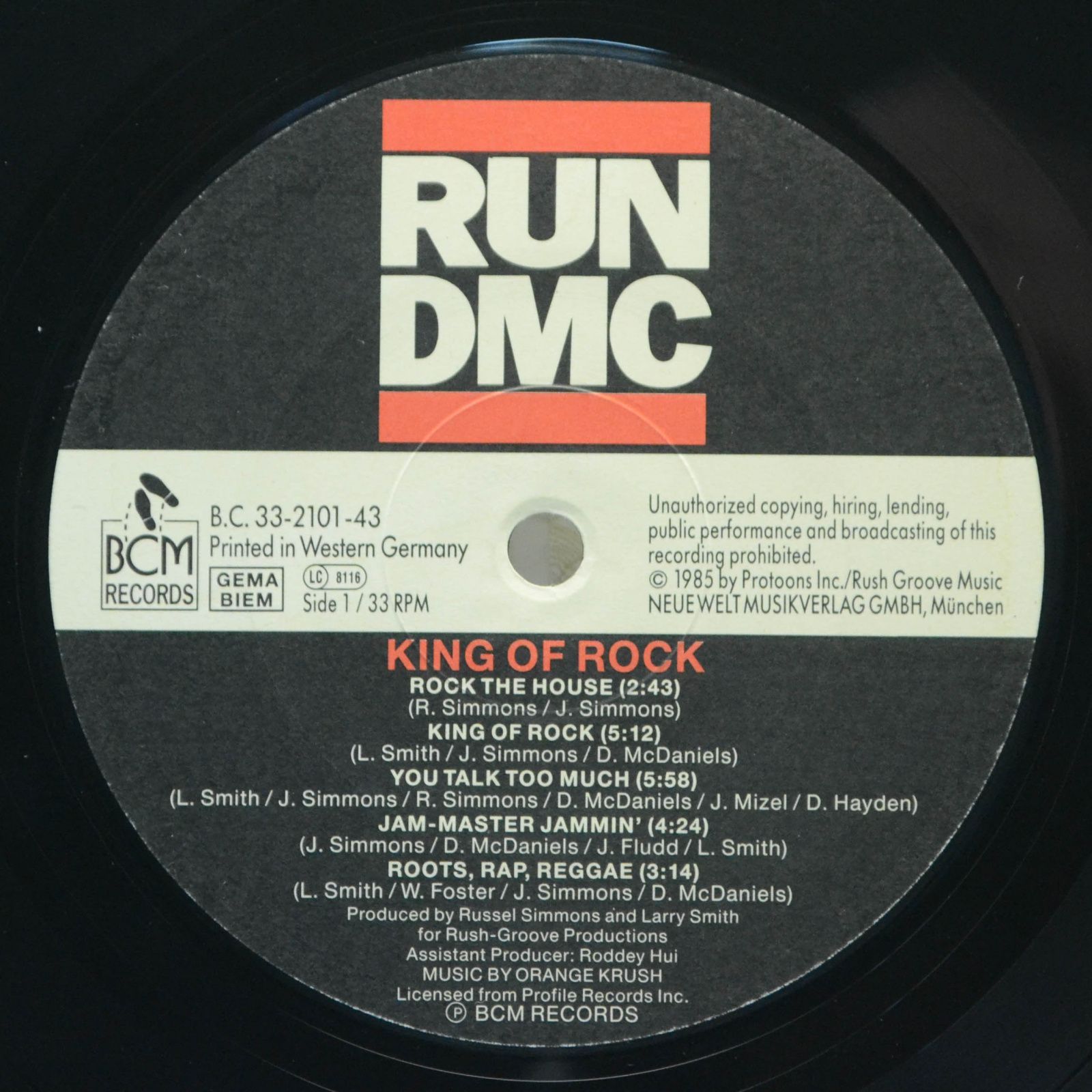 Run-D.M.C. — King Of Rock, 1988