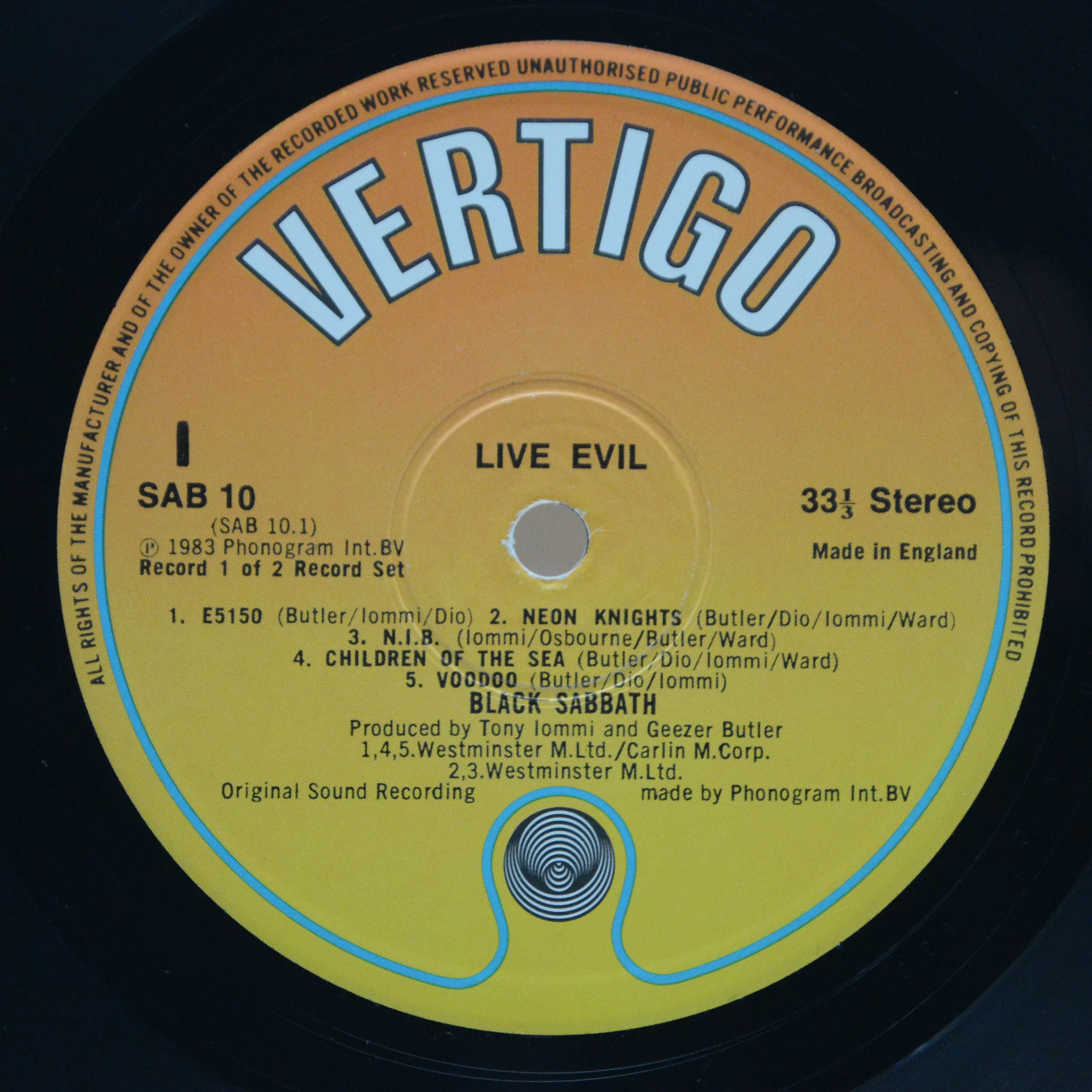 Black Sabbath — Live Evil (2LP, UK), 1982