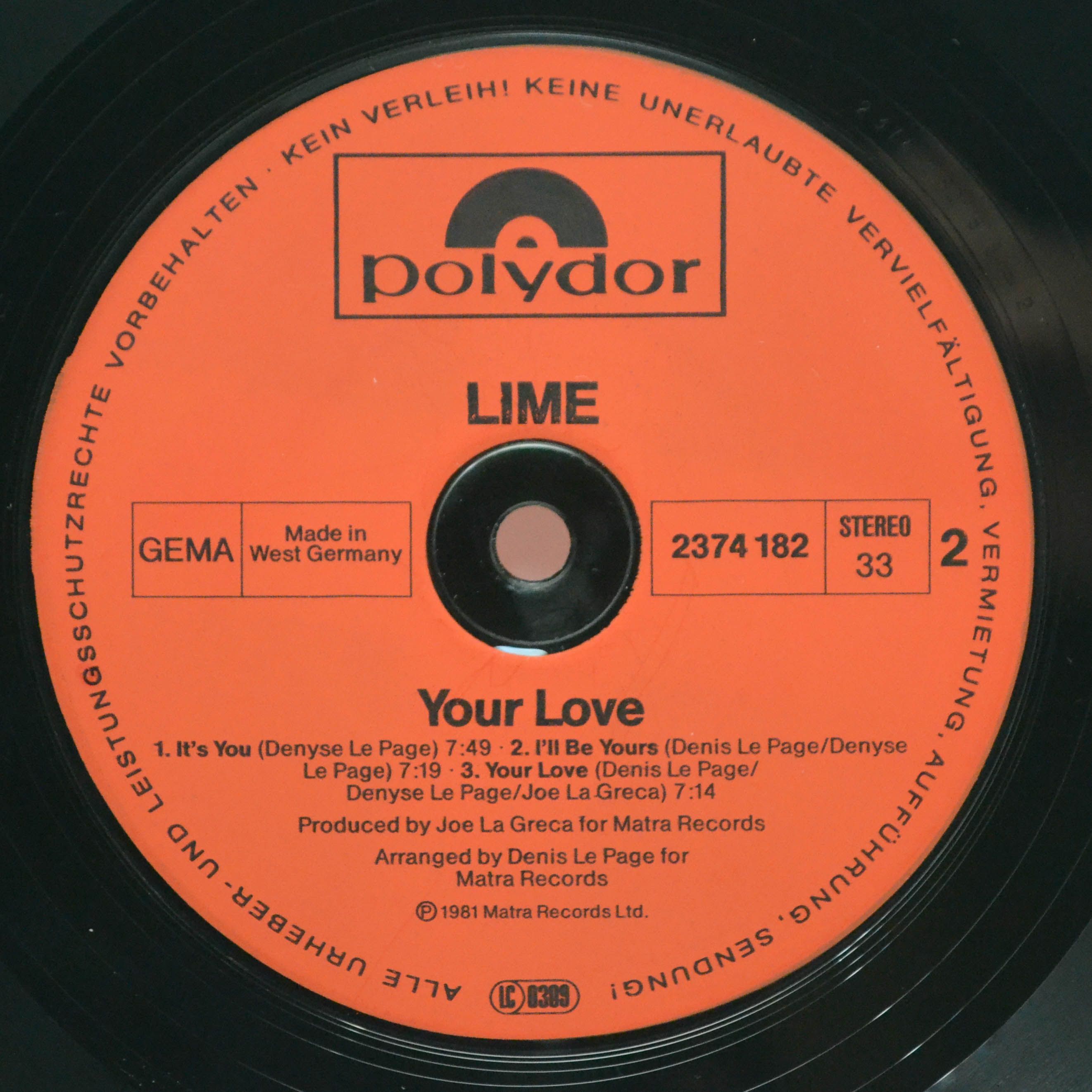 Lime — Your Love, 1981