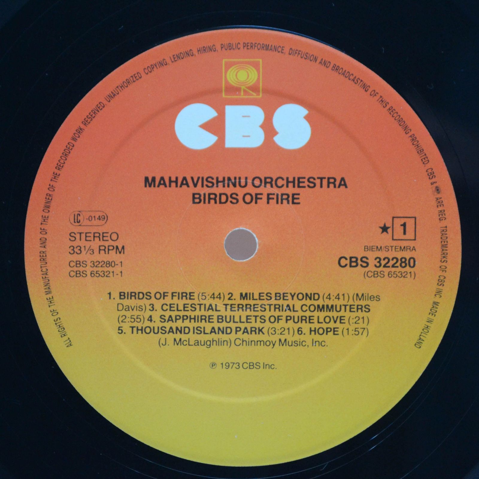 Mahavishnu Orchestra — Birds Of Fire, 1972