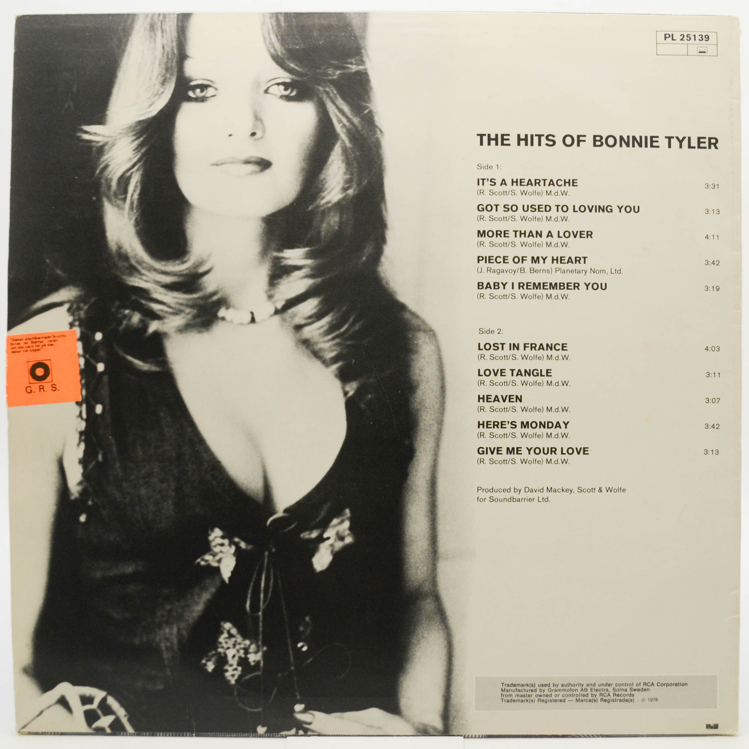 Bonnie Tyler — The Hits Of Bonnie Tyler, 1978