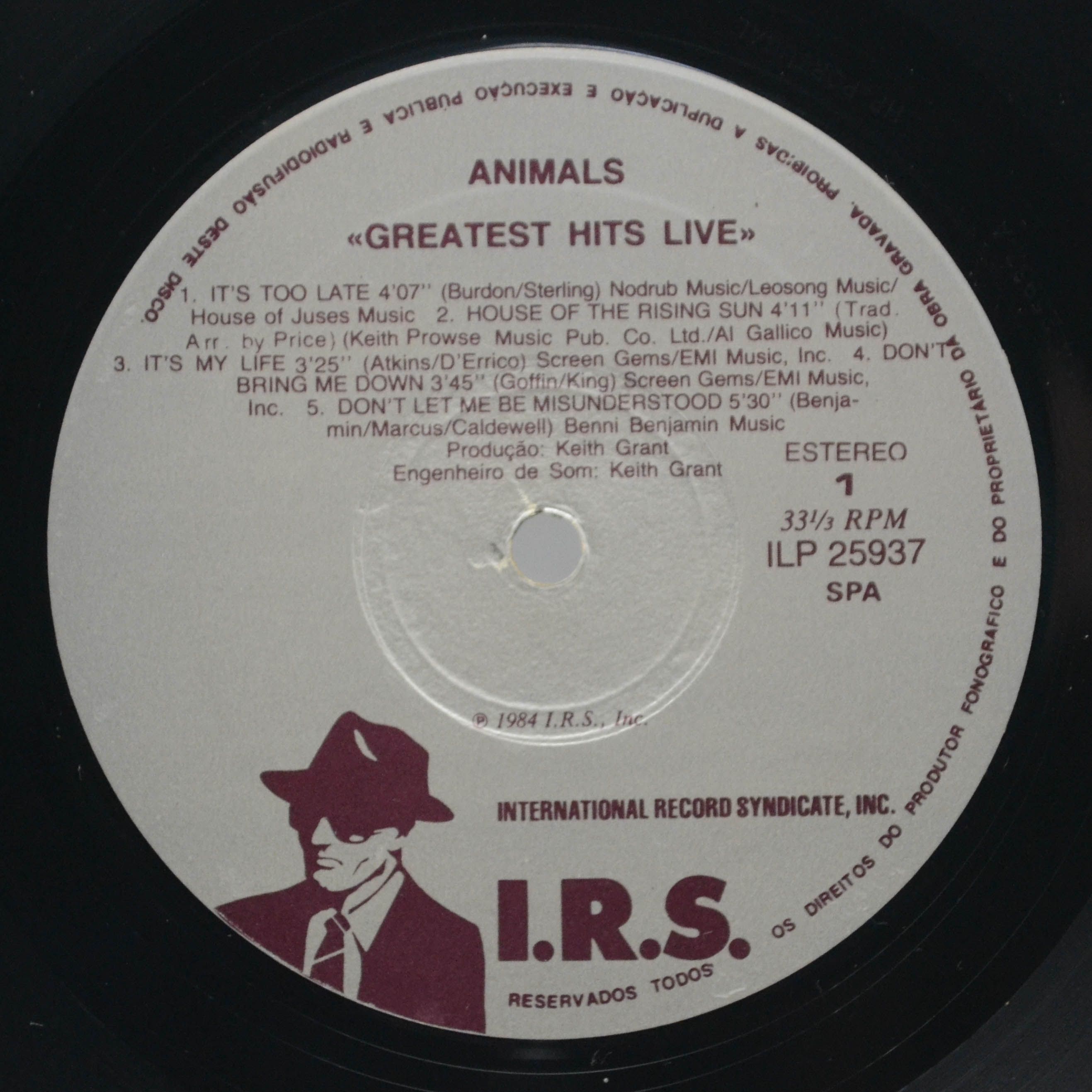 Animals — Greatest Hits Live!, 1984