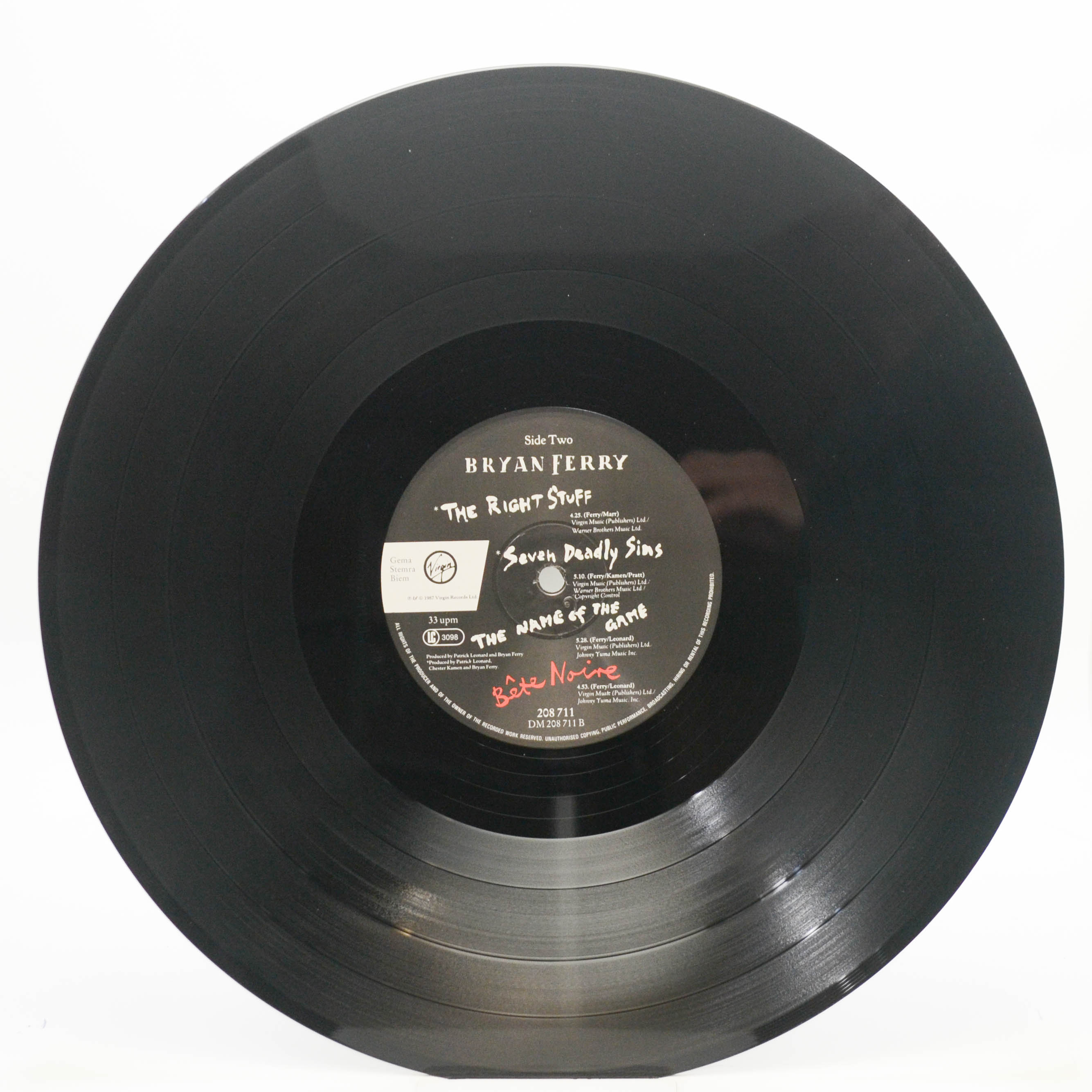 Bryan Ferry — Bête Noire, 1987