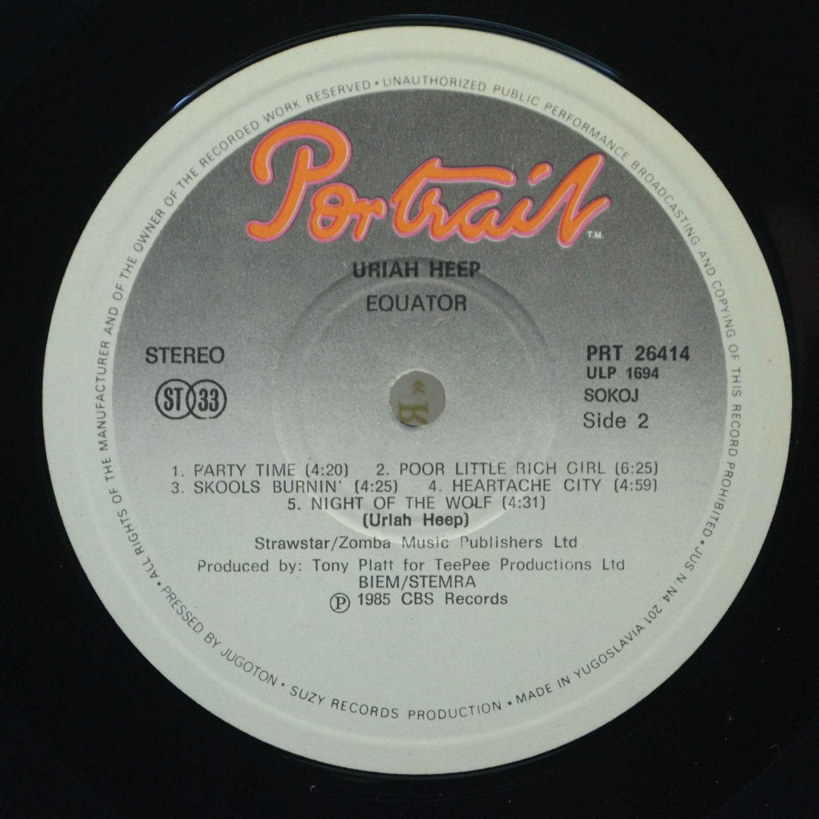 Uriah Heep — Equator, 1985