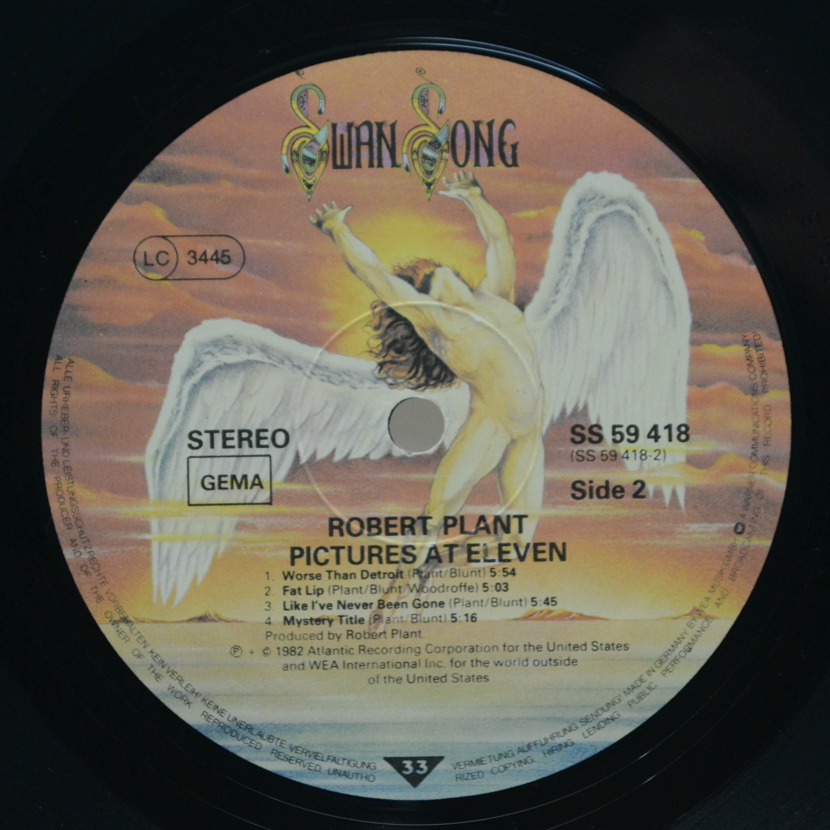 Robert Plant — Pictures At Eleven, 1982
