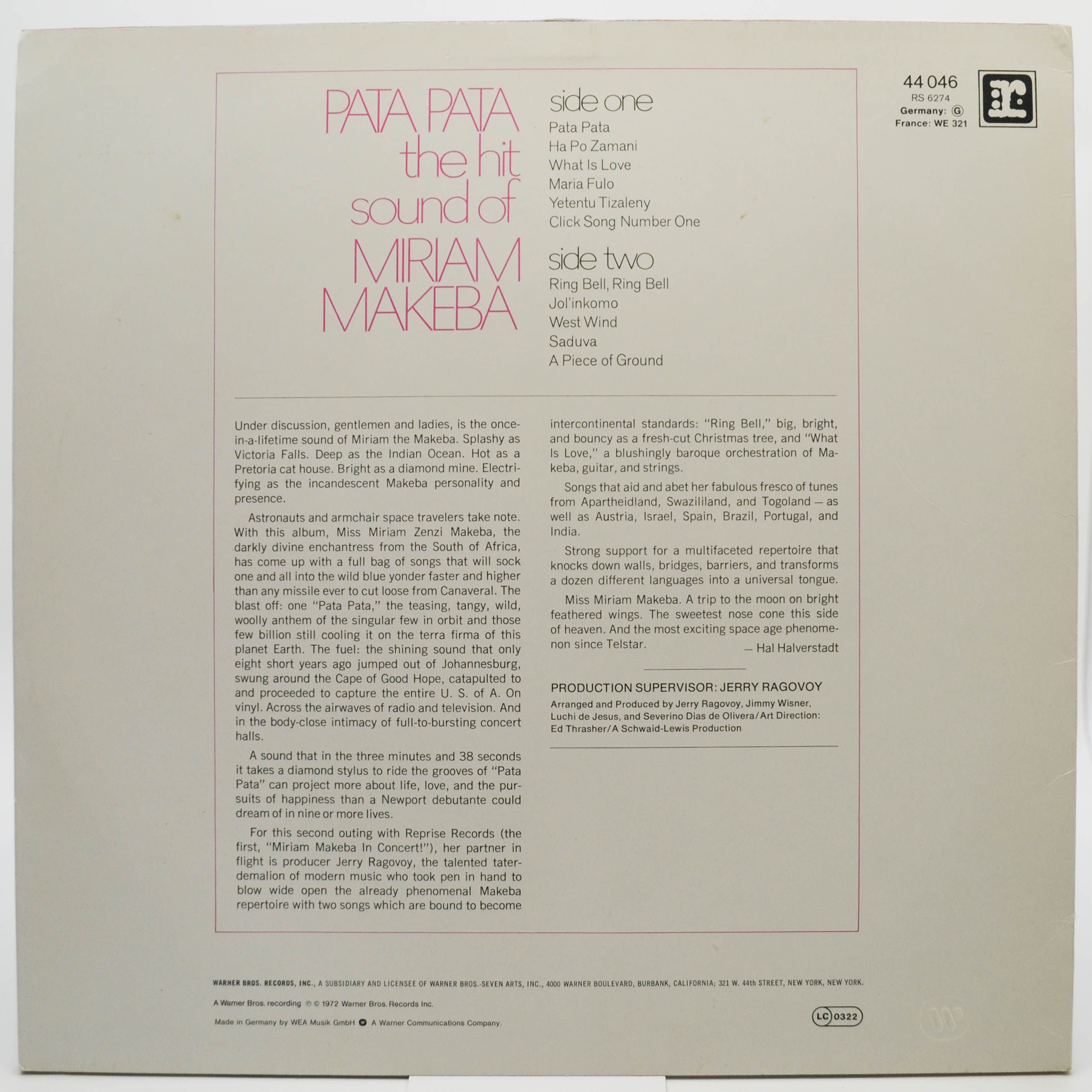 Miriam Makeba — Pata Pata, 1967