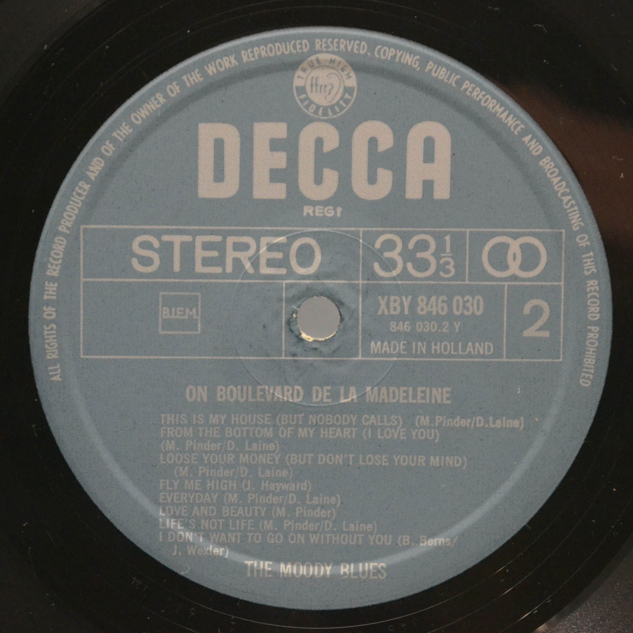 Moody Blues — On Boulevard De La Madeleine, 1968