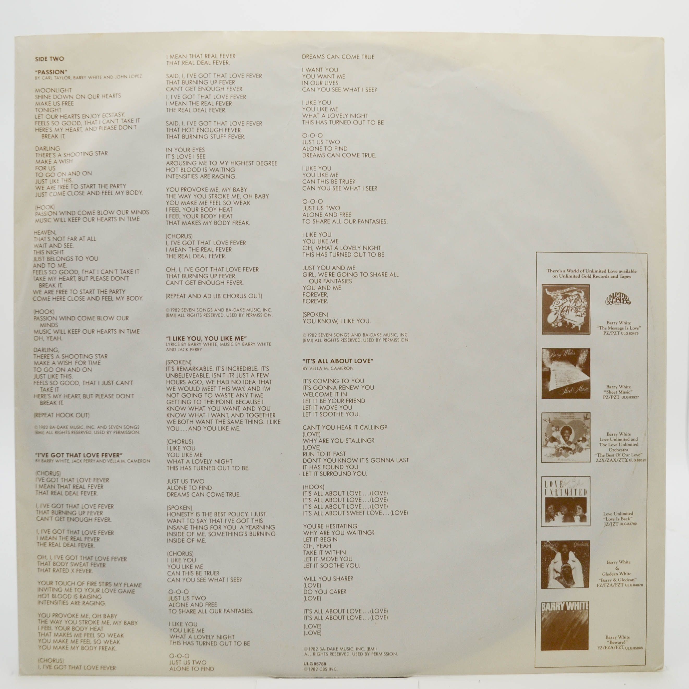 Barry White — Change, 1982