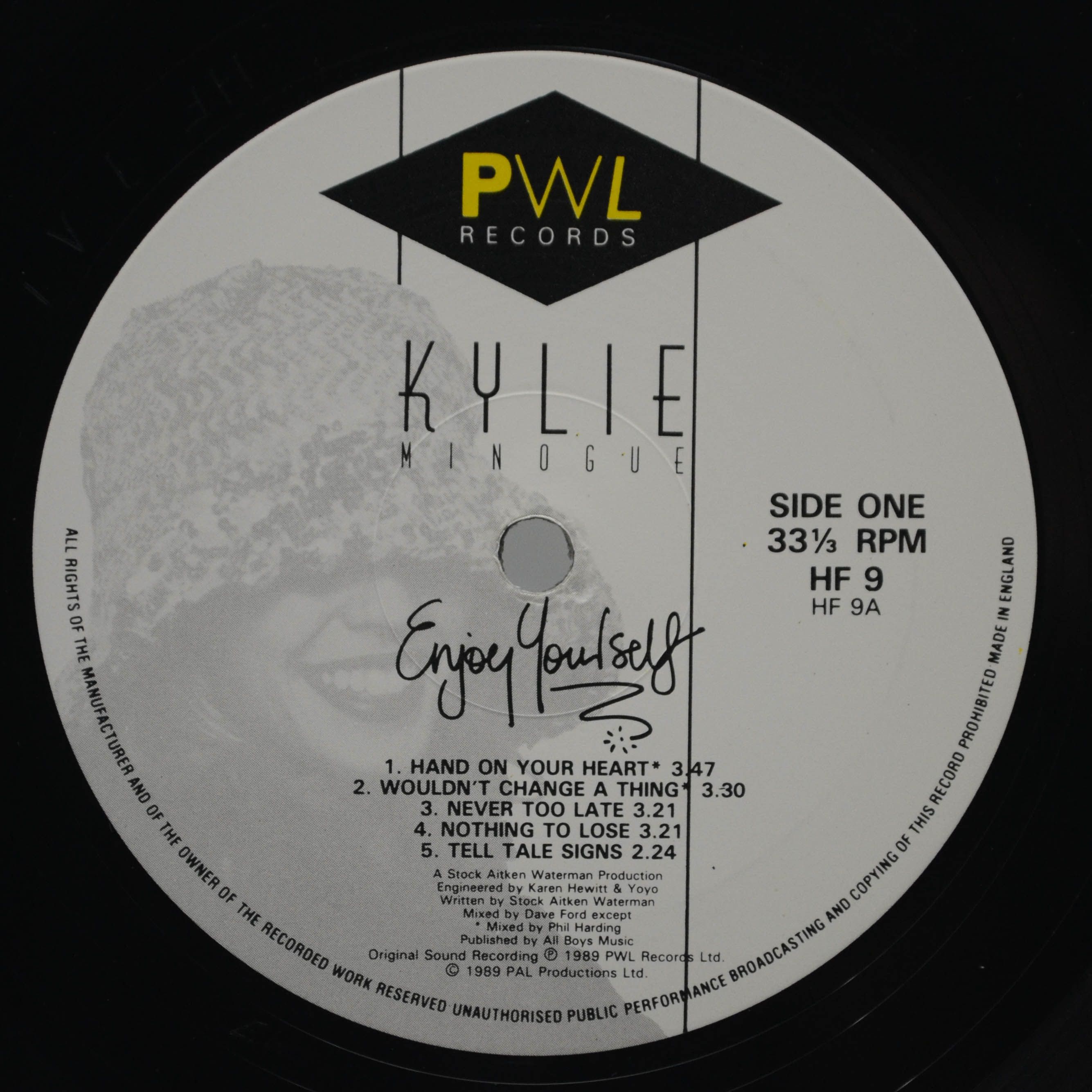 Kylie Minogue — Enjoy Yourself (UK), 1989