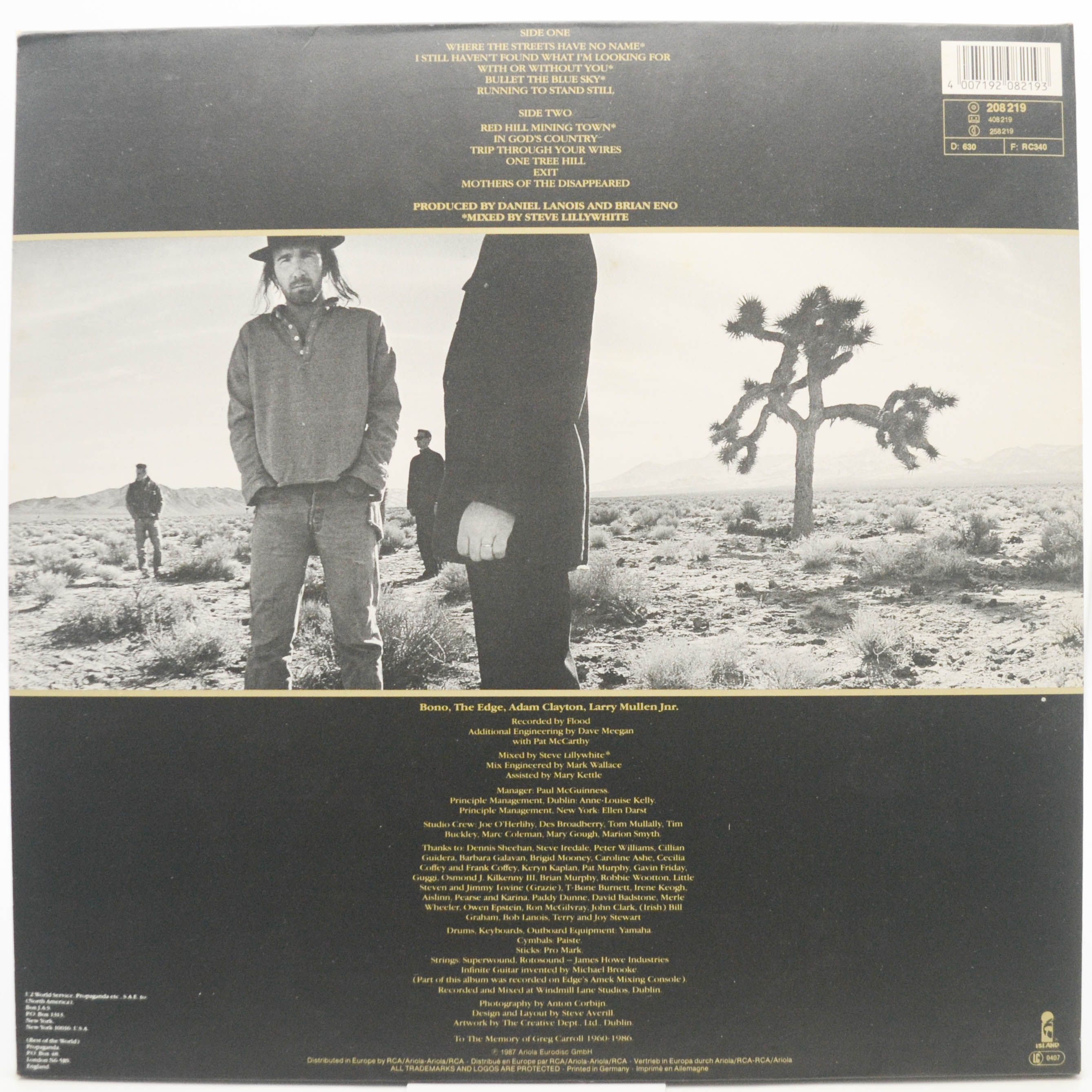 U2 — The Joshua Tree, 1987