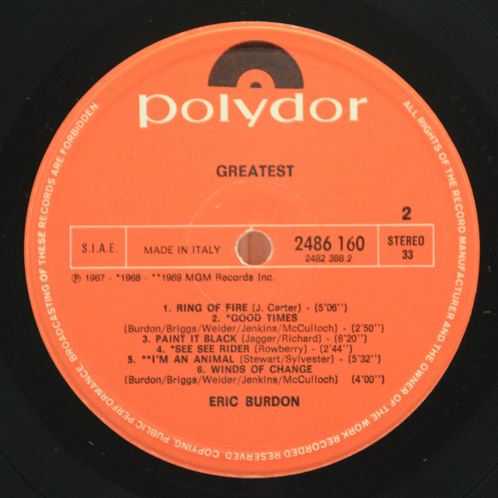 Eric Burdon — Greatest, 1969