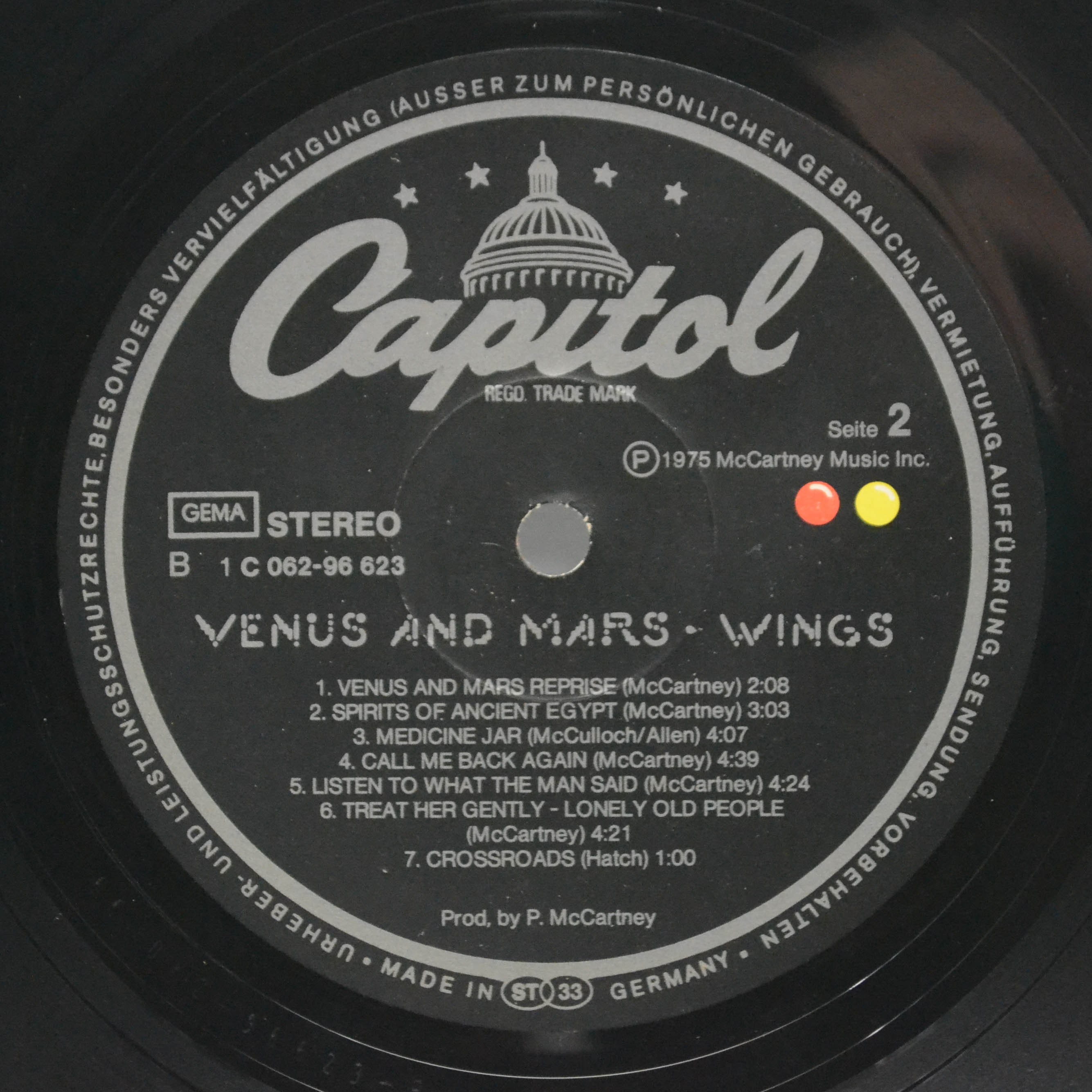 Wings — Venus And Mars (2 stickers), 1975